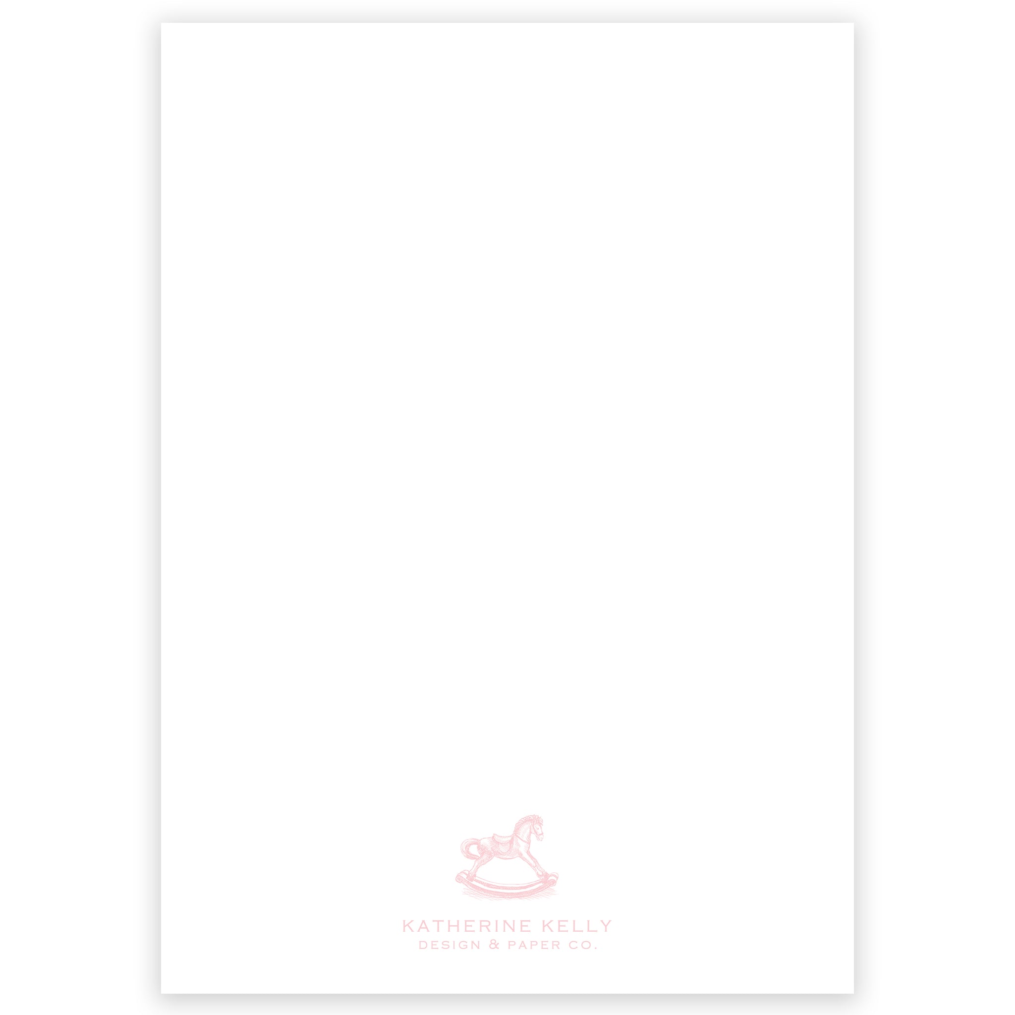 Pink Rocking Horse Baby Shower Invitation