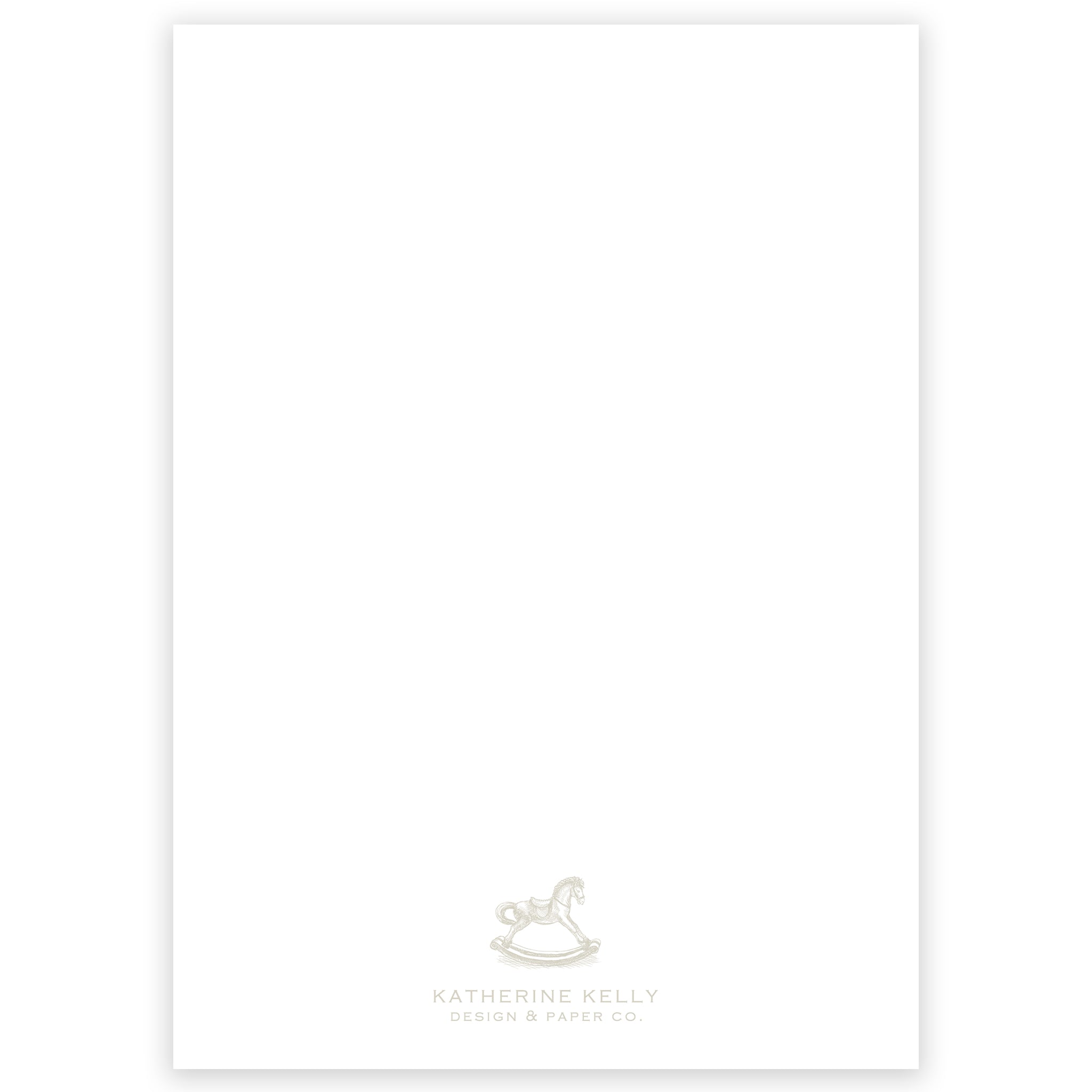 Taupe Rocking Horse Birth Announcement