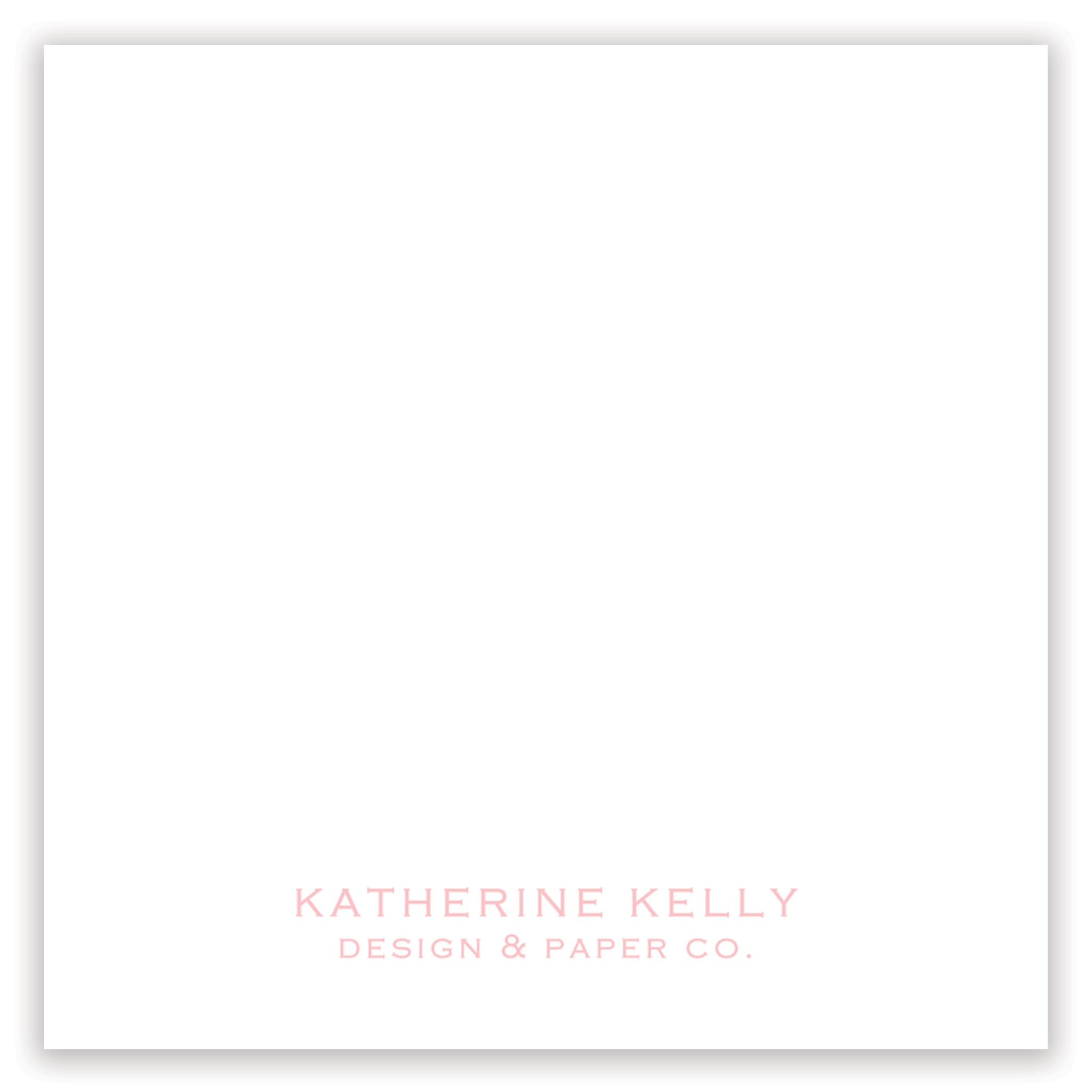 Classic Pink Initial Enclosure Card