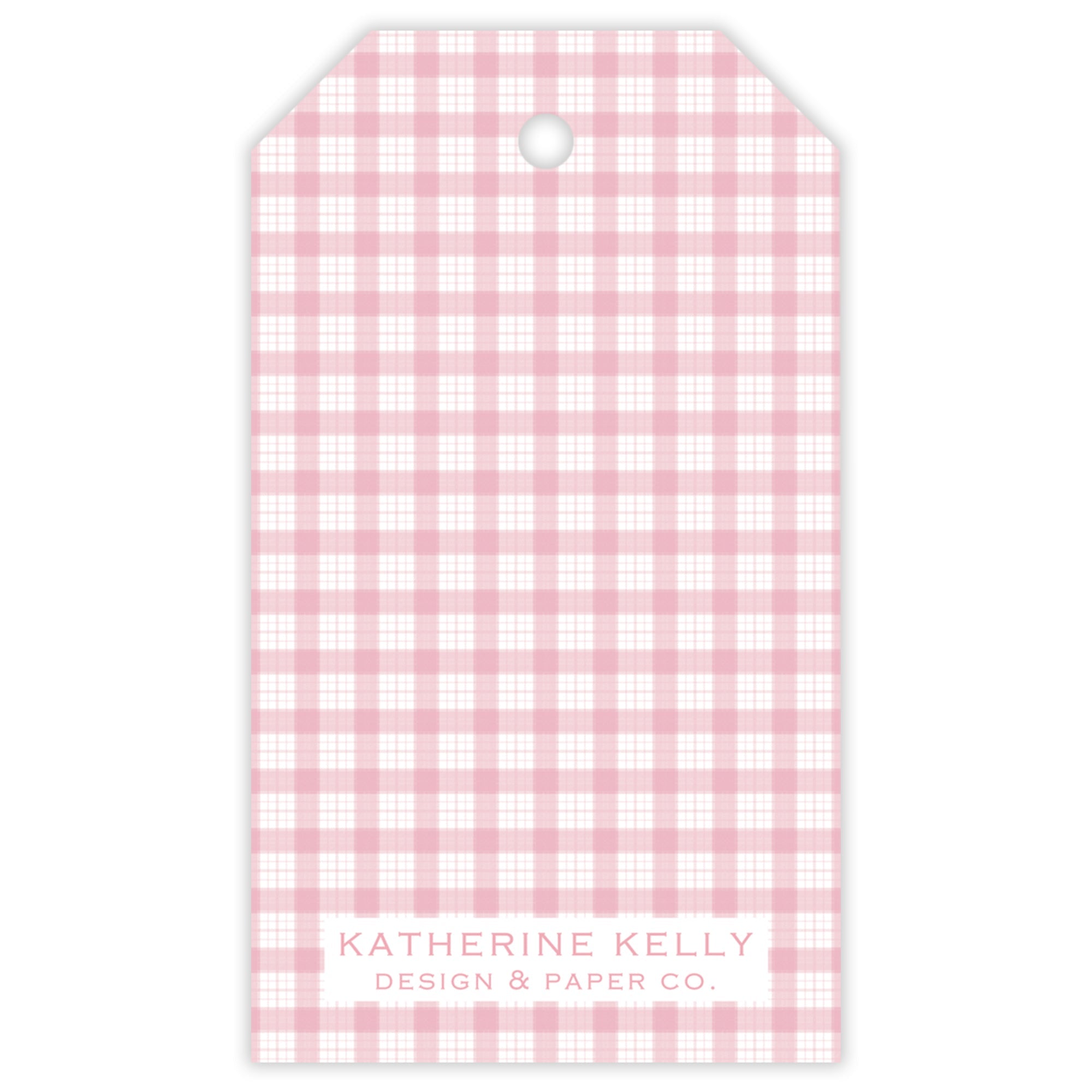 Pink Farm Animal Party Favor Tag