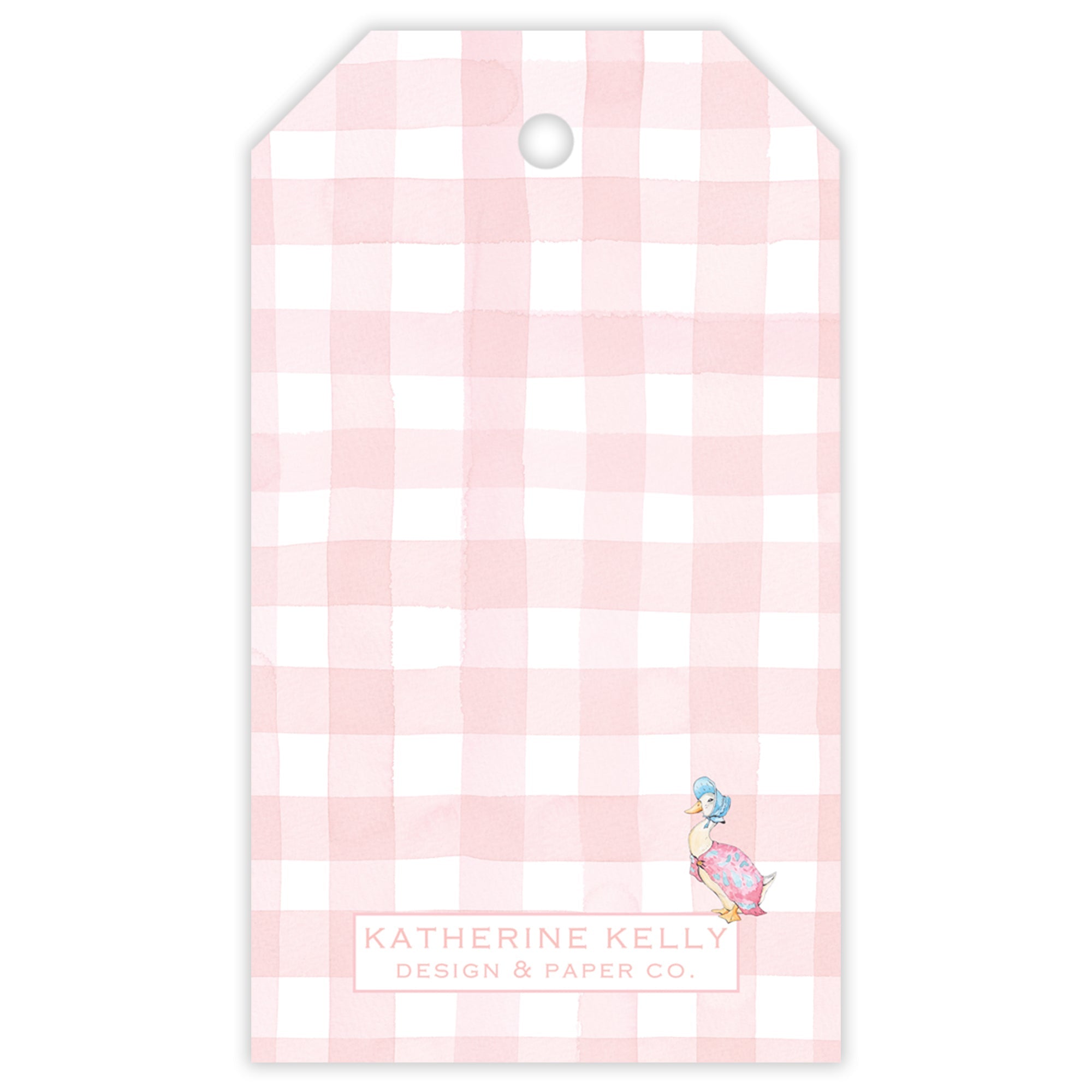 Pink Peter Rabbit Party Favor Tag