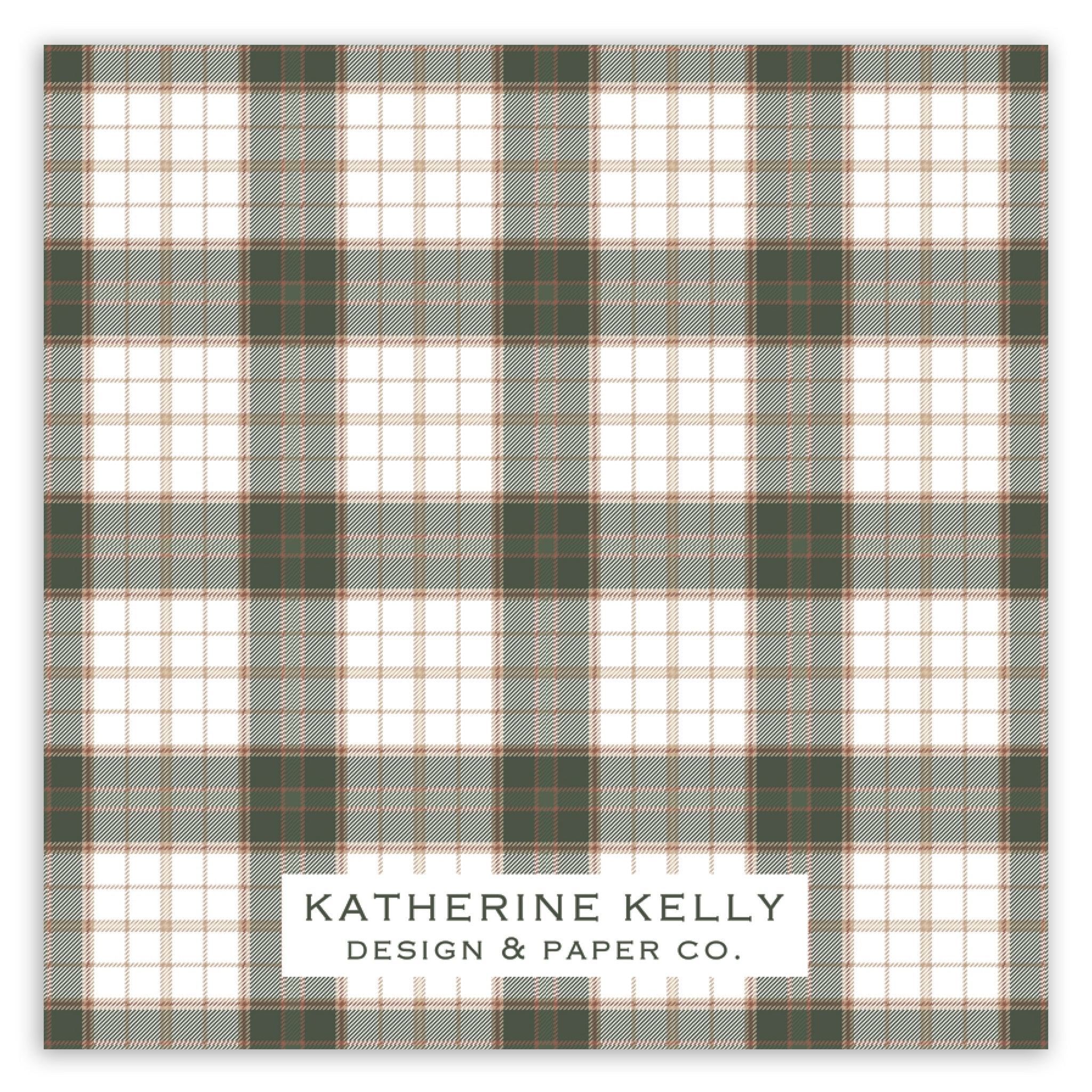 Plaid Fish Enclosure Card