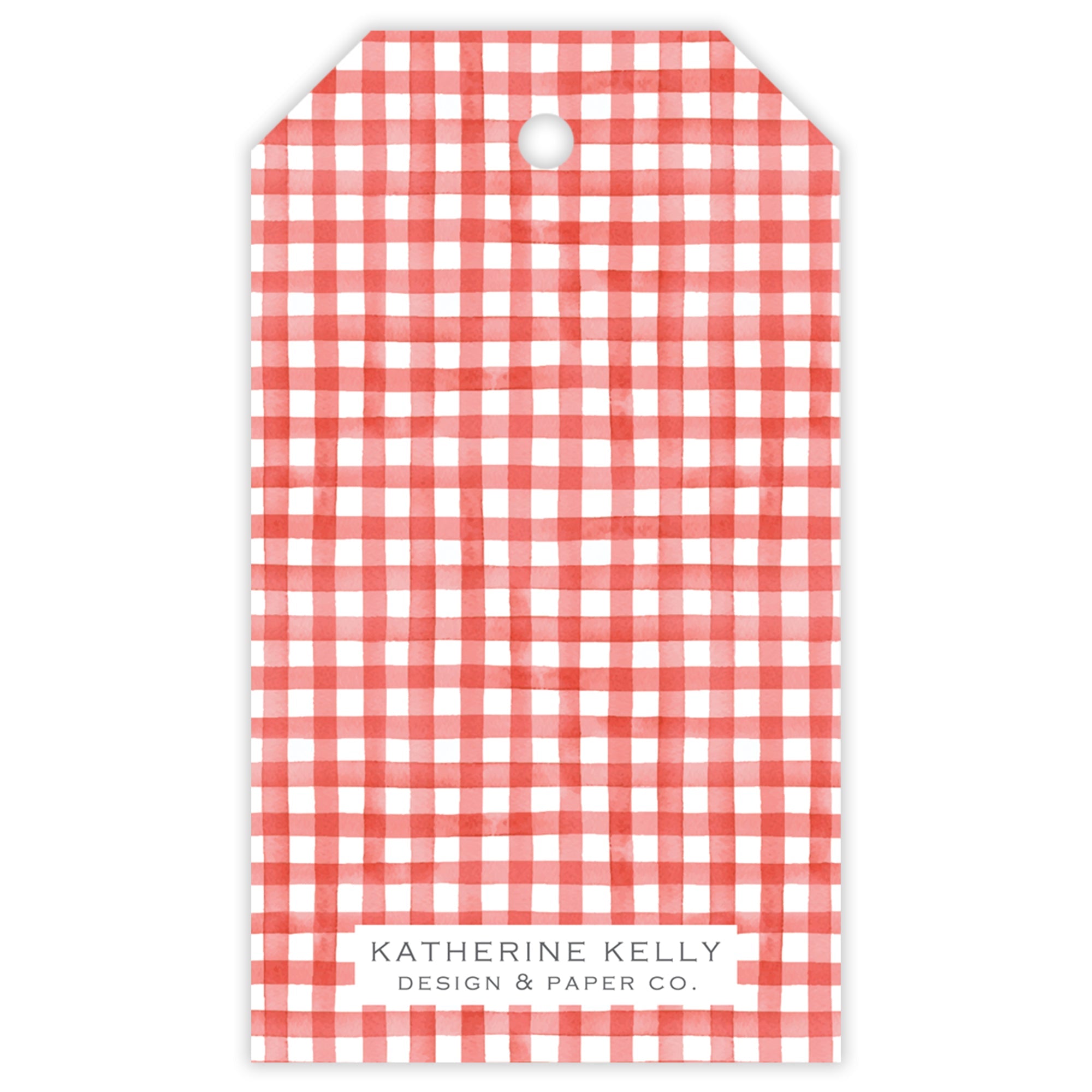 Red Farm Animal Party Favor Tag
