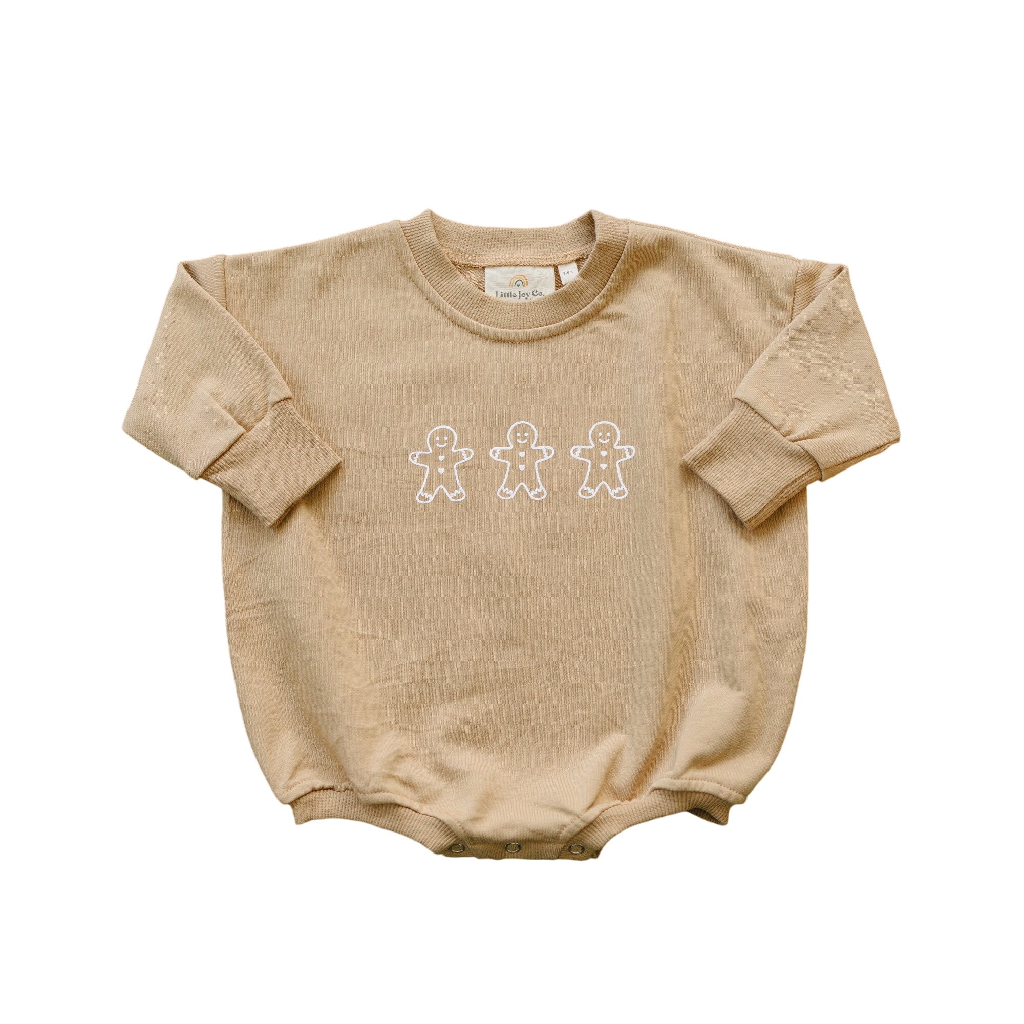 Gingerbread Christmas Sweatshirt Romper