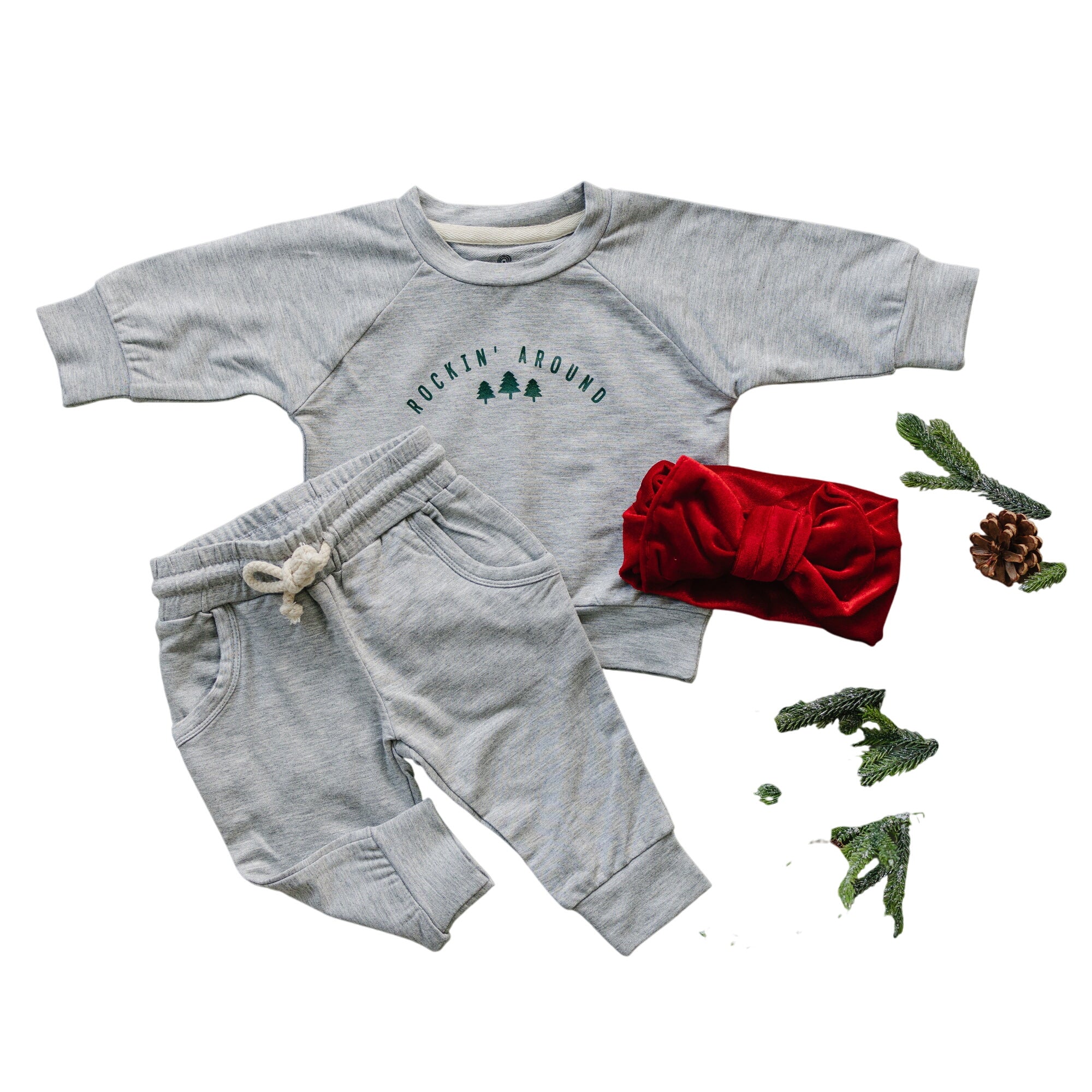 Rockin’ Around Bamboo Christmas Crewneck & Jogger Set
