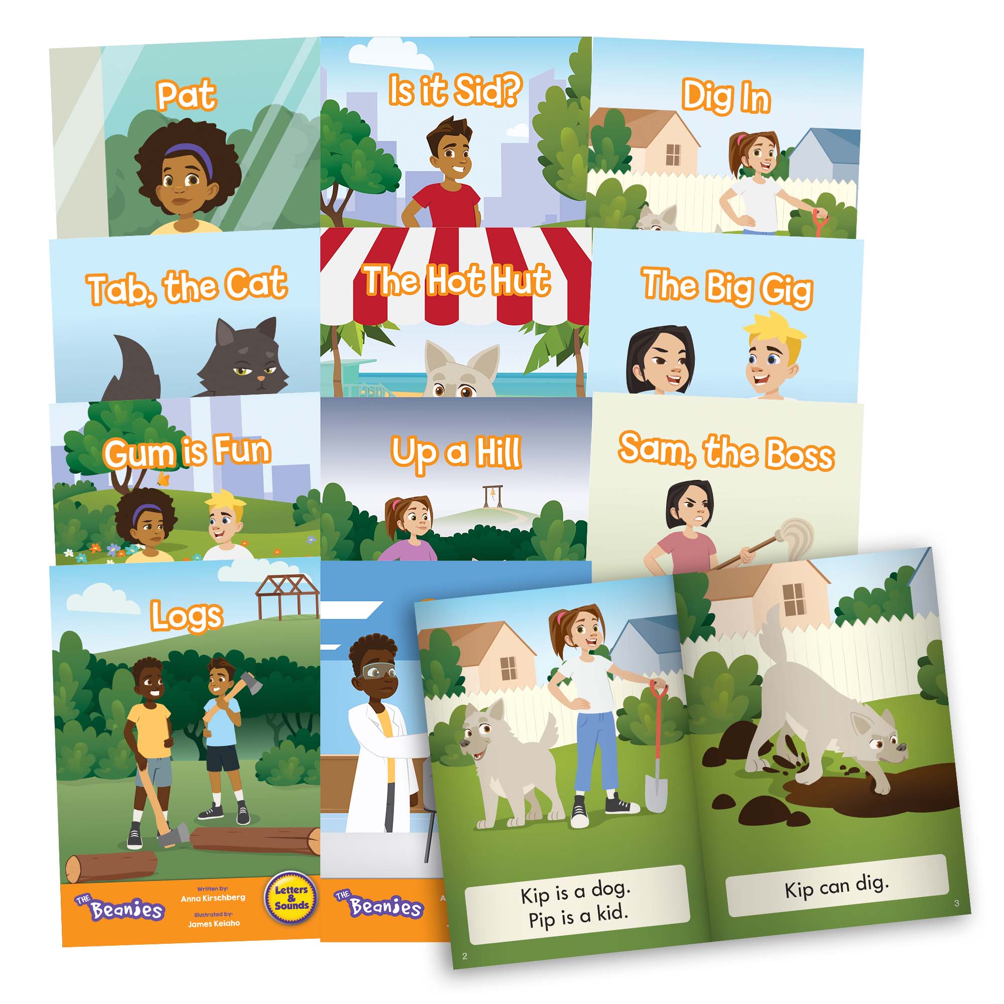 The Beanies Hilo Set 1 Decodable Readers - Letter Sounds (phase 2)