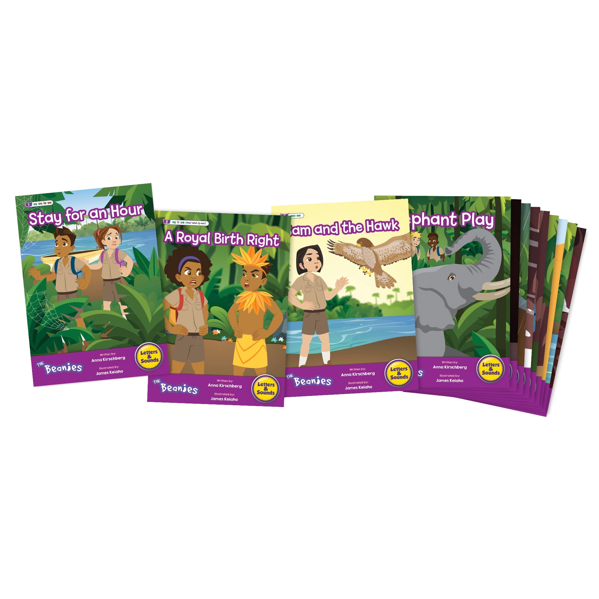 The Beanies Hilo Set 2 Decodable Readers - Vowel Sounds (phase 5)