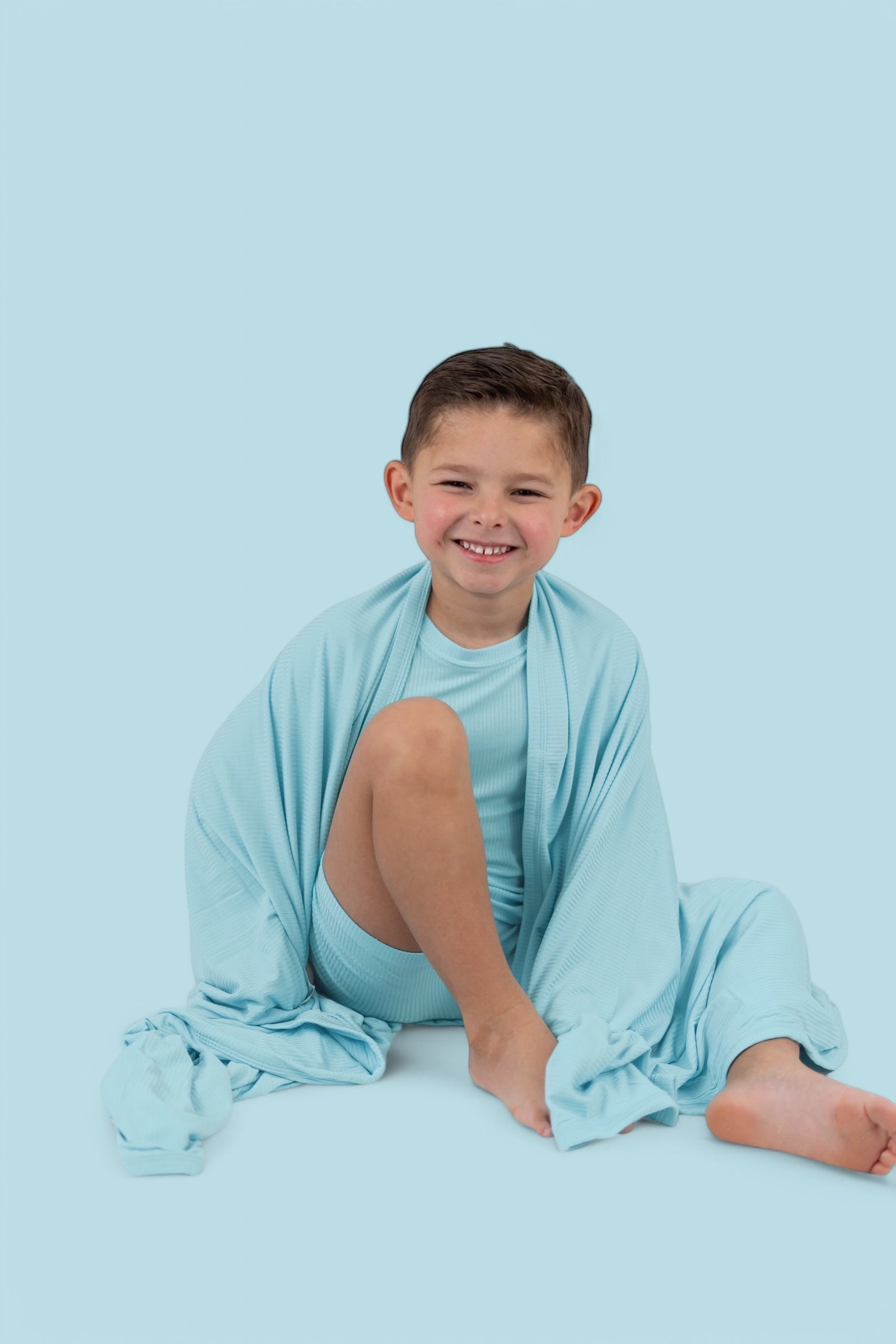 Capri Blue Rib Dream Short Set