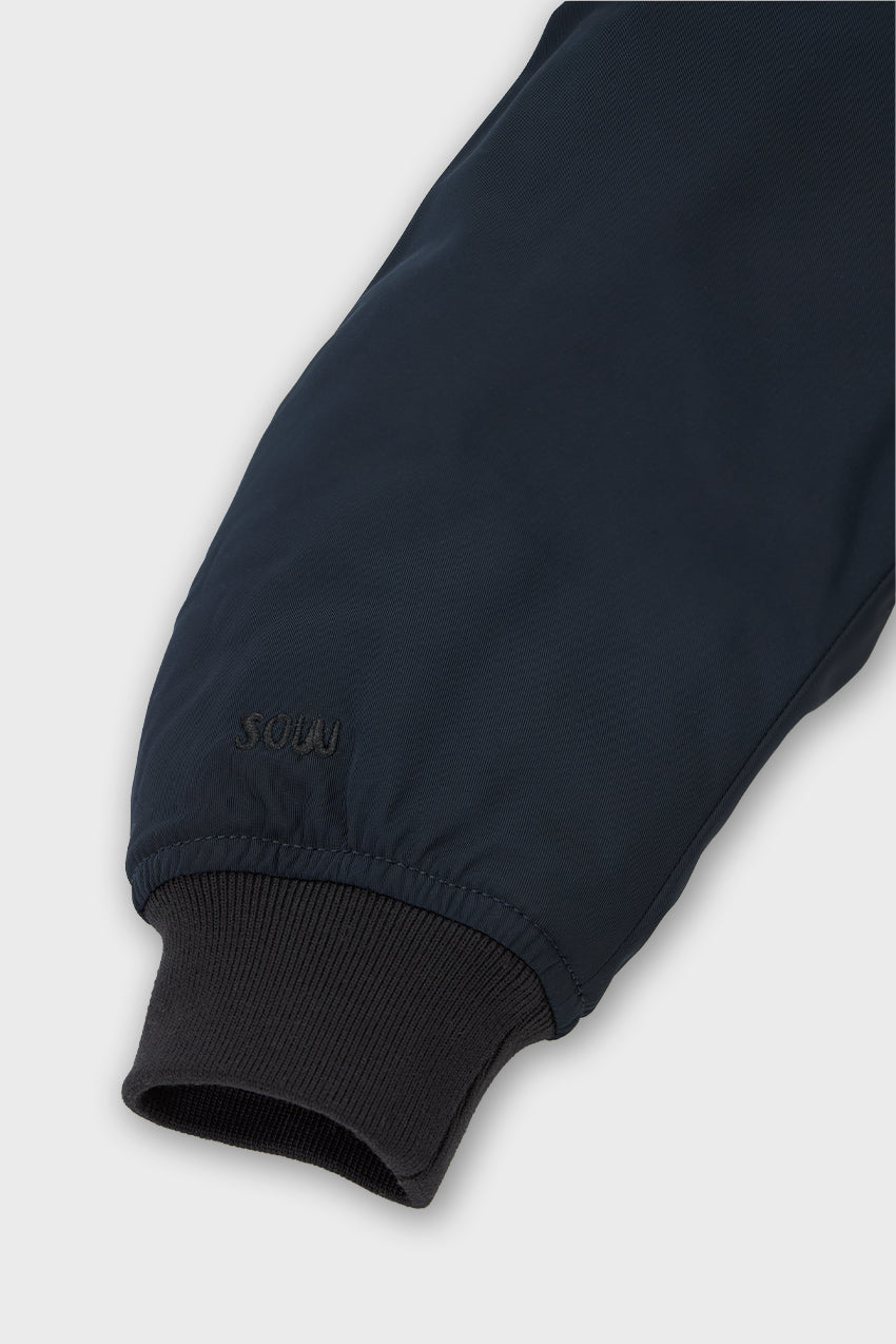 Padded Bomber Jacket With Removable Hood