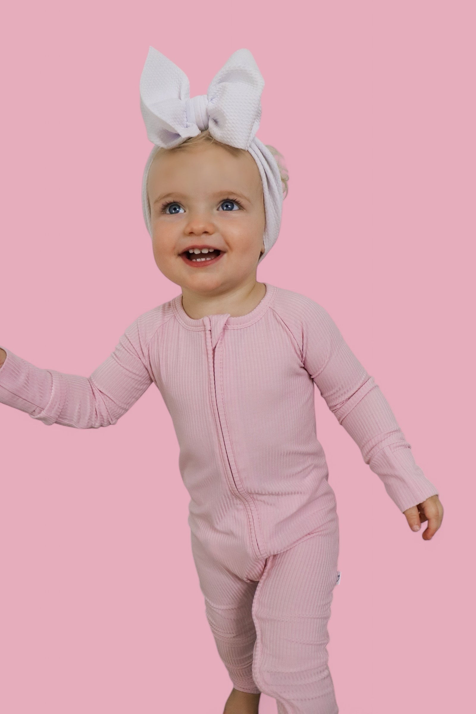 Pink Rose Rib Dream Romper