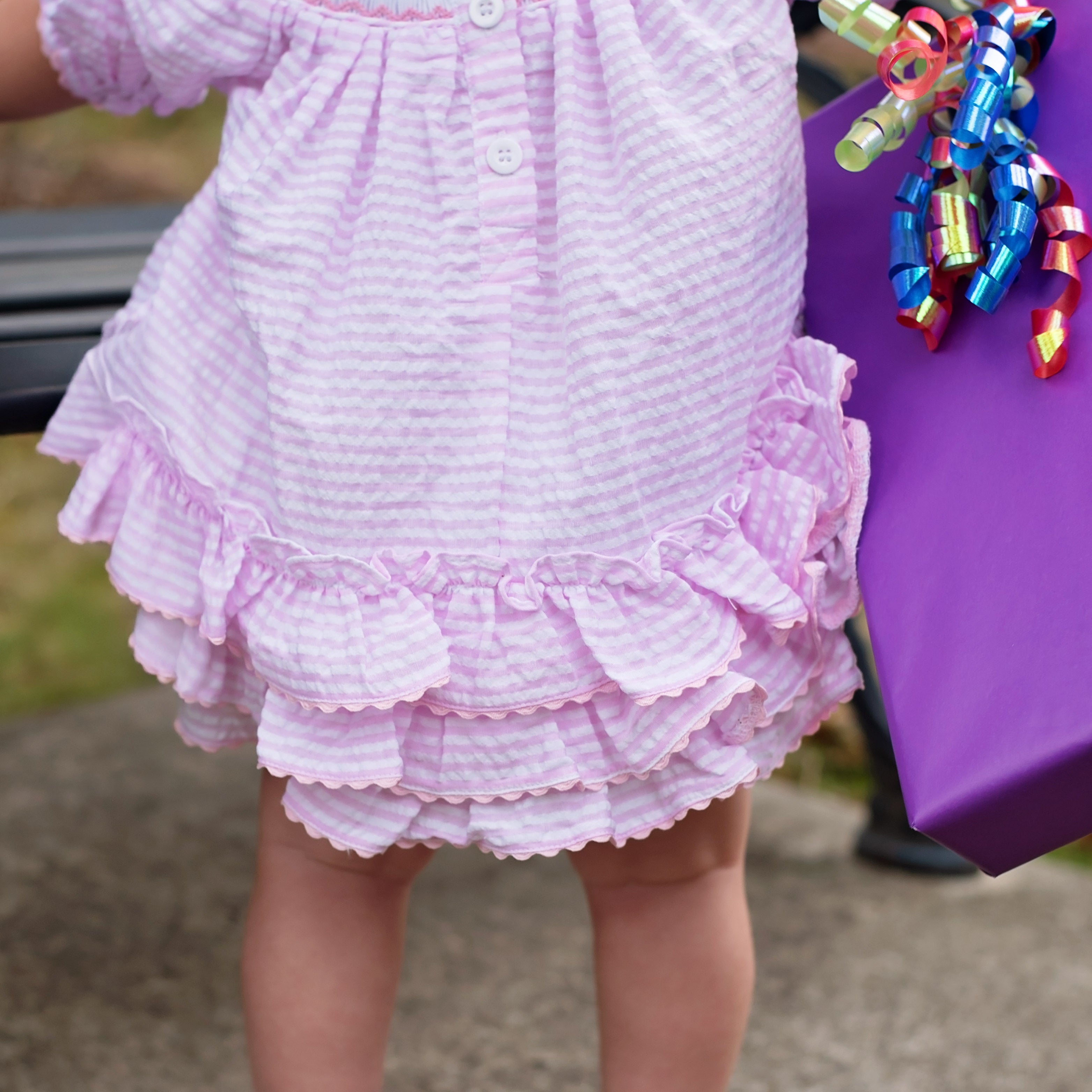 Smocked Birthday Girl Bubble