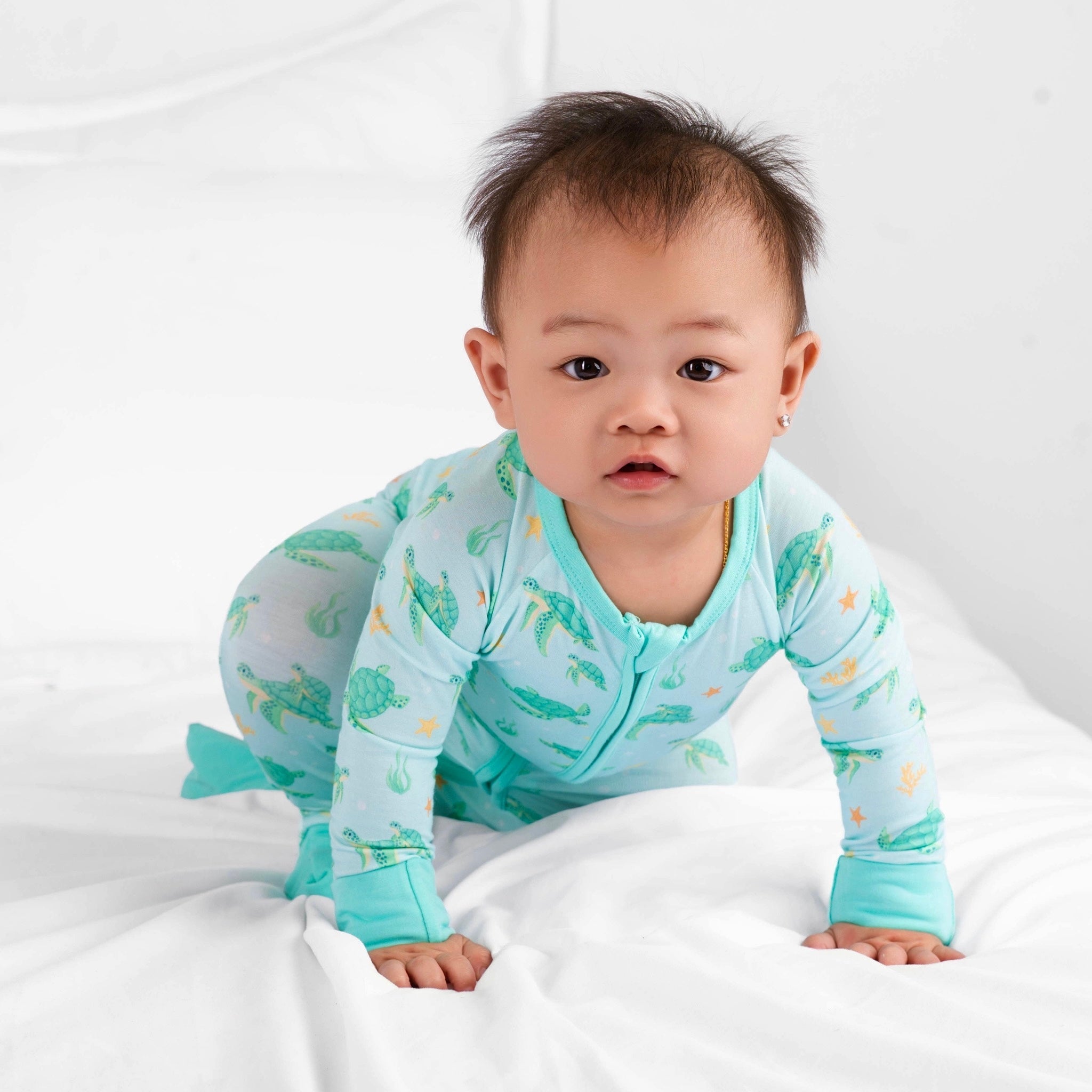 Dreamy Turtle Zip Romper