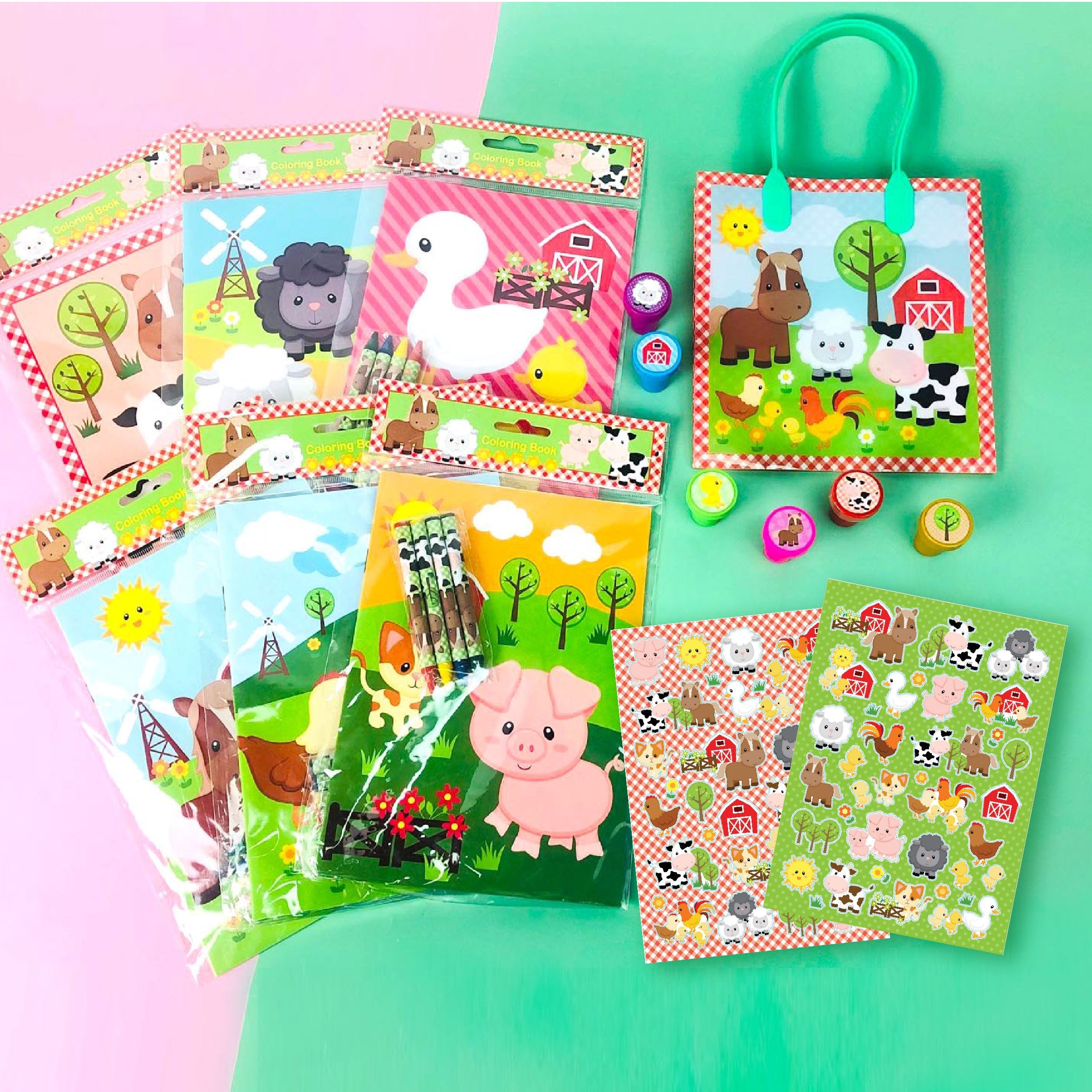 Farm Animal Barnyard Party Favor Bundle For 12 Kids