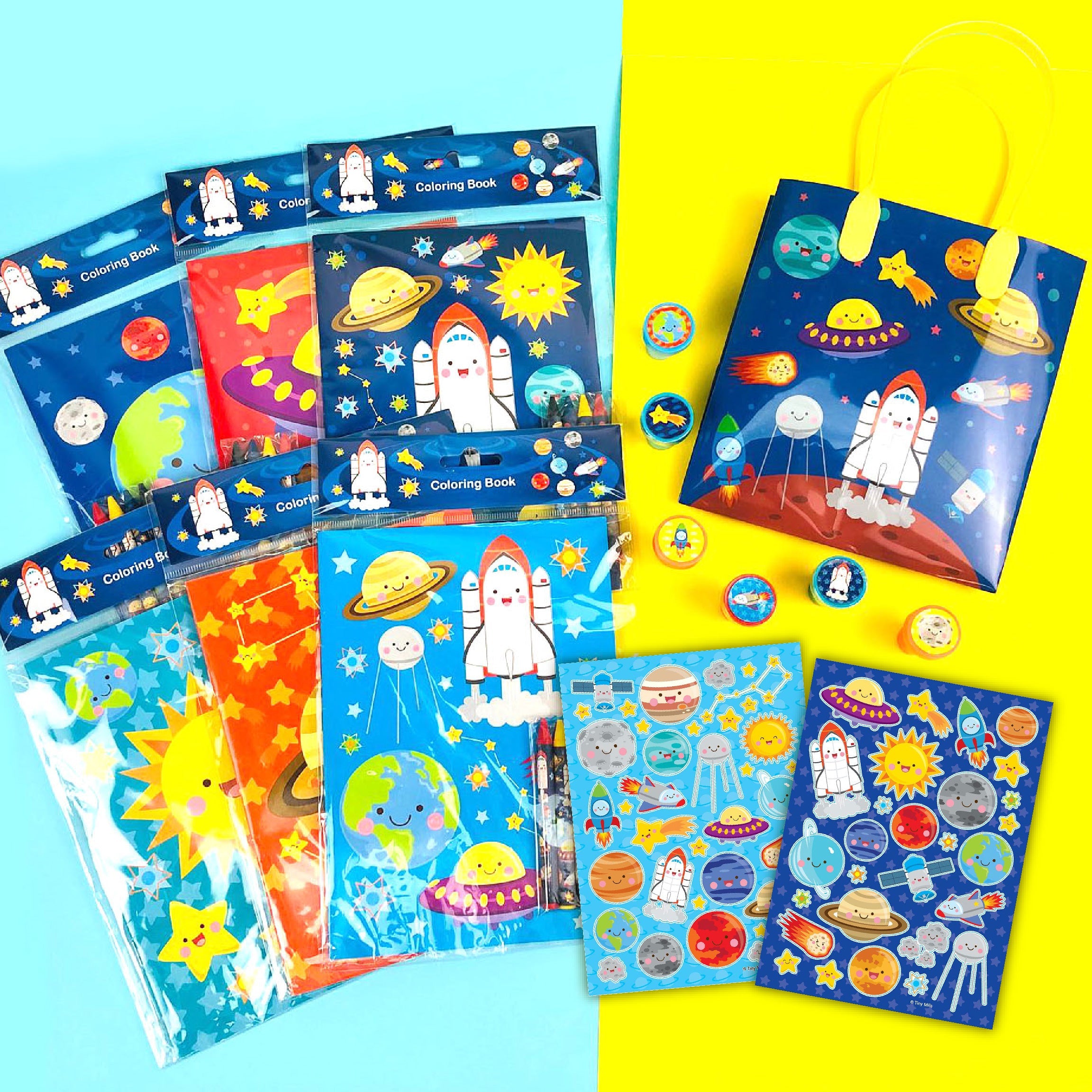 Outer Space Galaxy Party Favor Bundle For 12 Kids