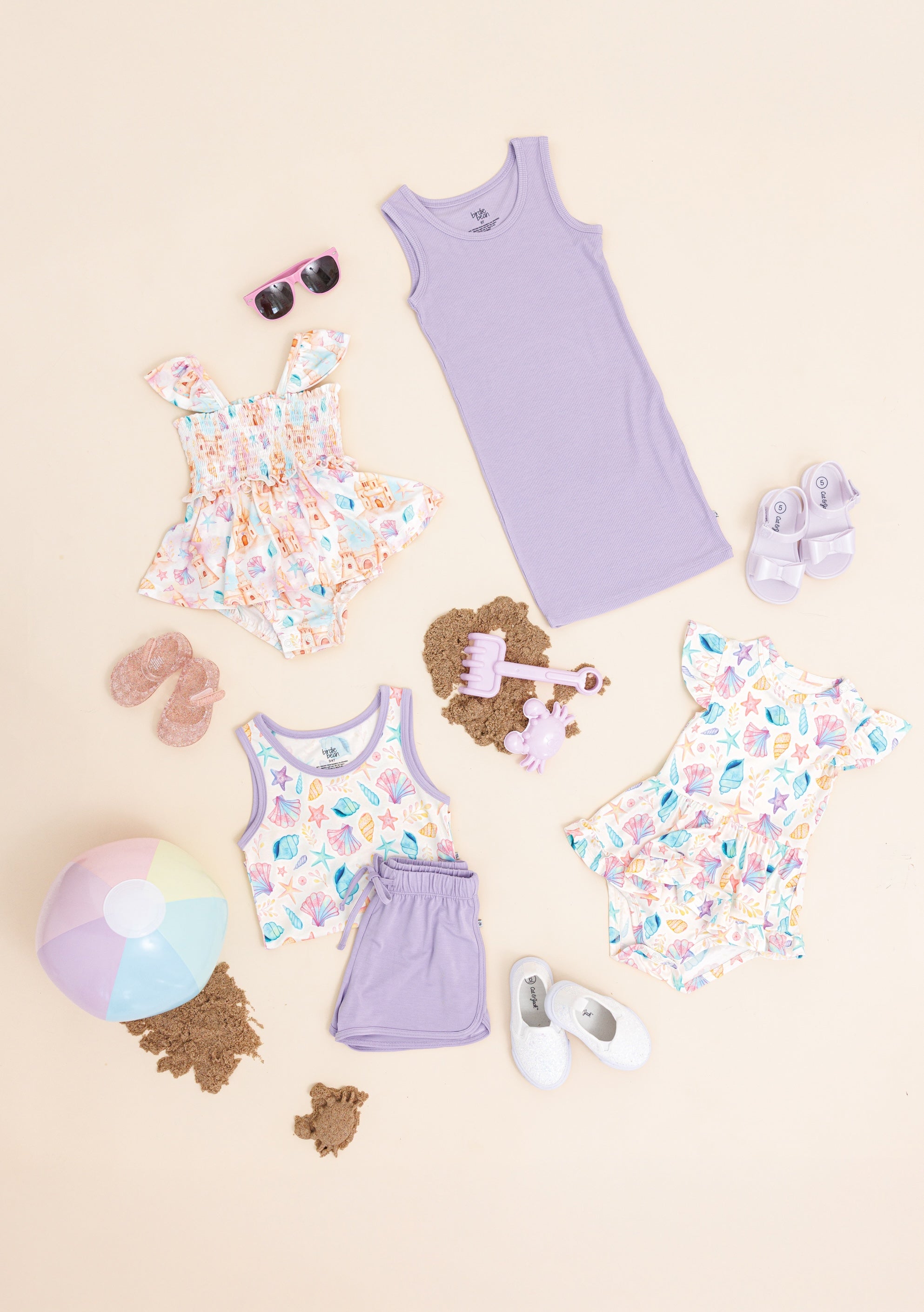 Lavender Ribbed Tank Dress