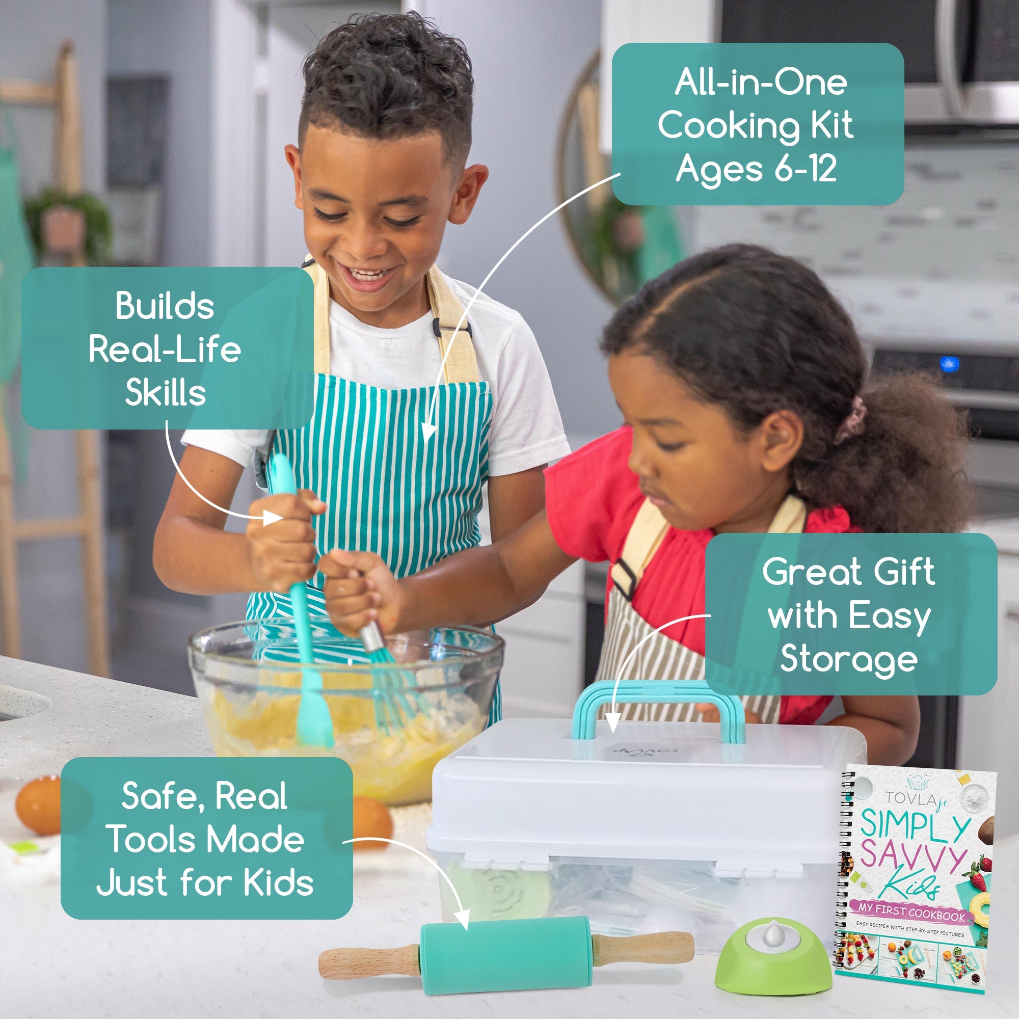Tovla Jr. Ultimate Cooking & Baking Set For Kids | Award-winning All-in-one Kit For Young Chefs