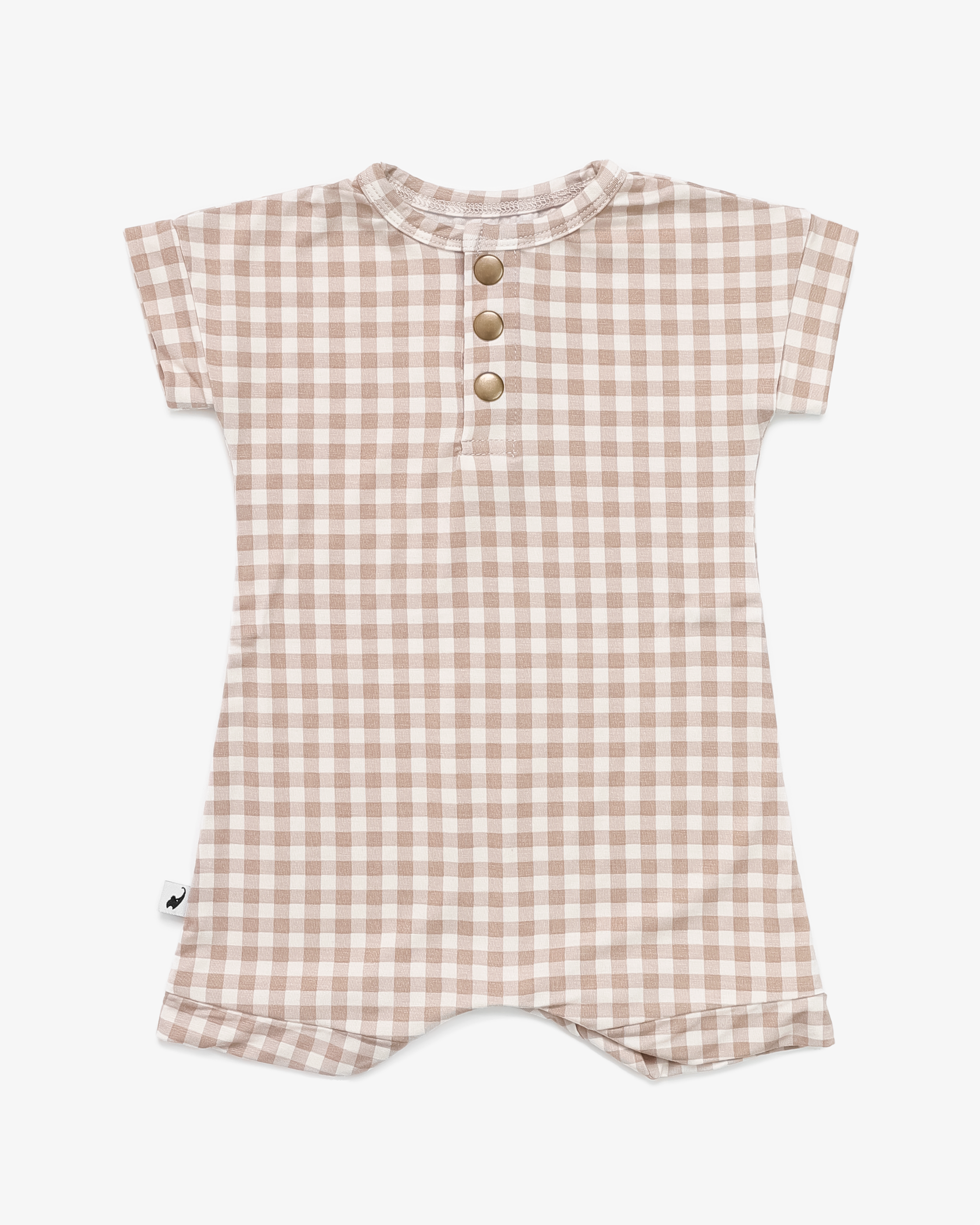Gingham Print Romper