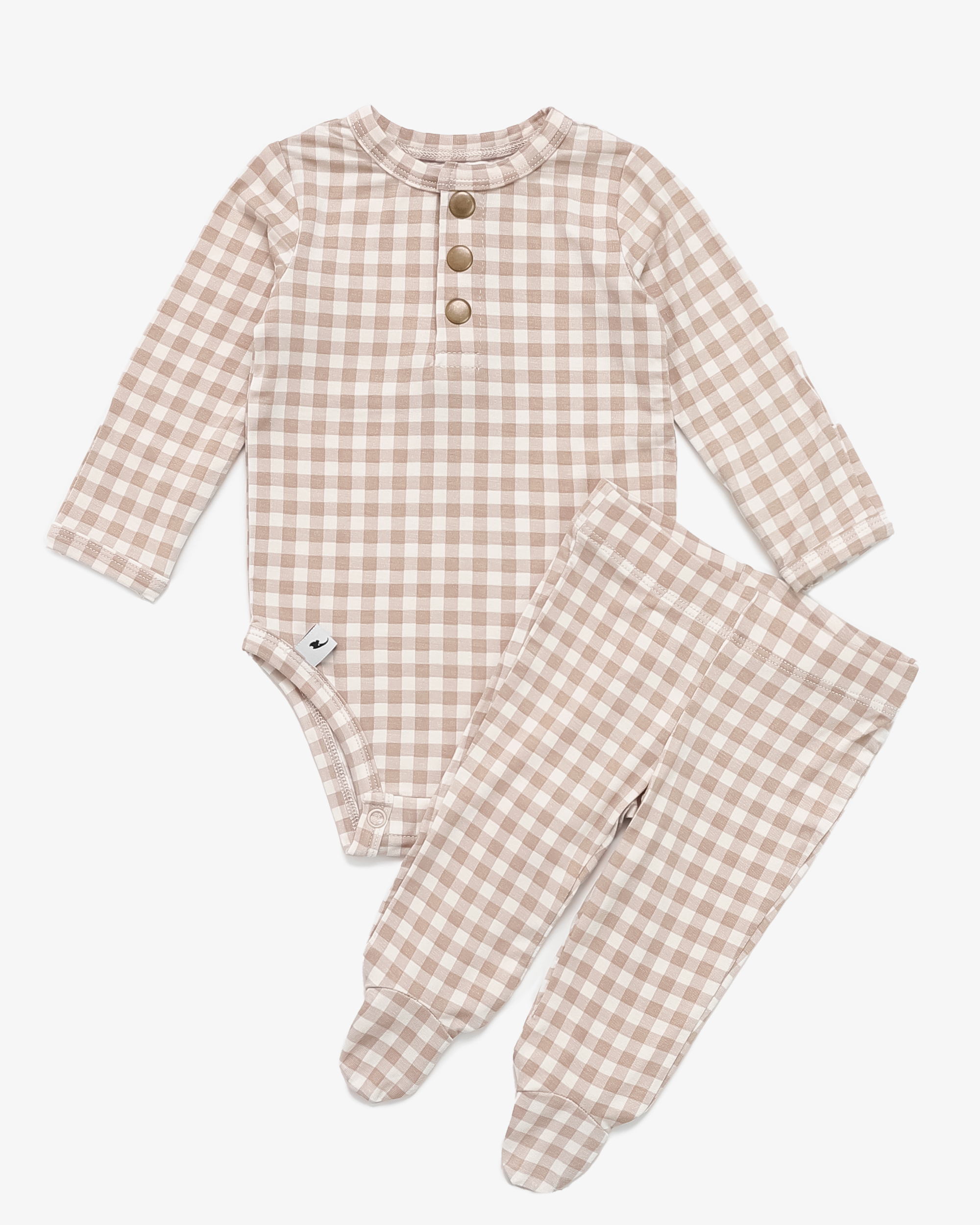 Gingham Print Two-piece Set