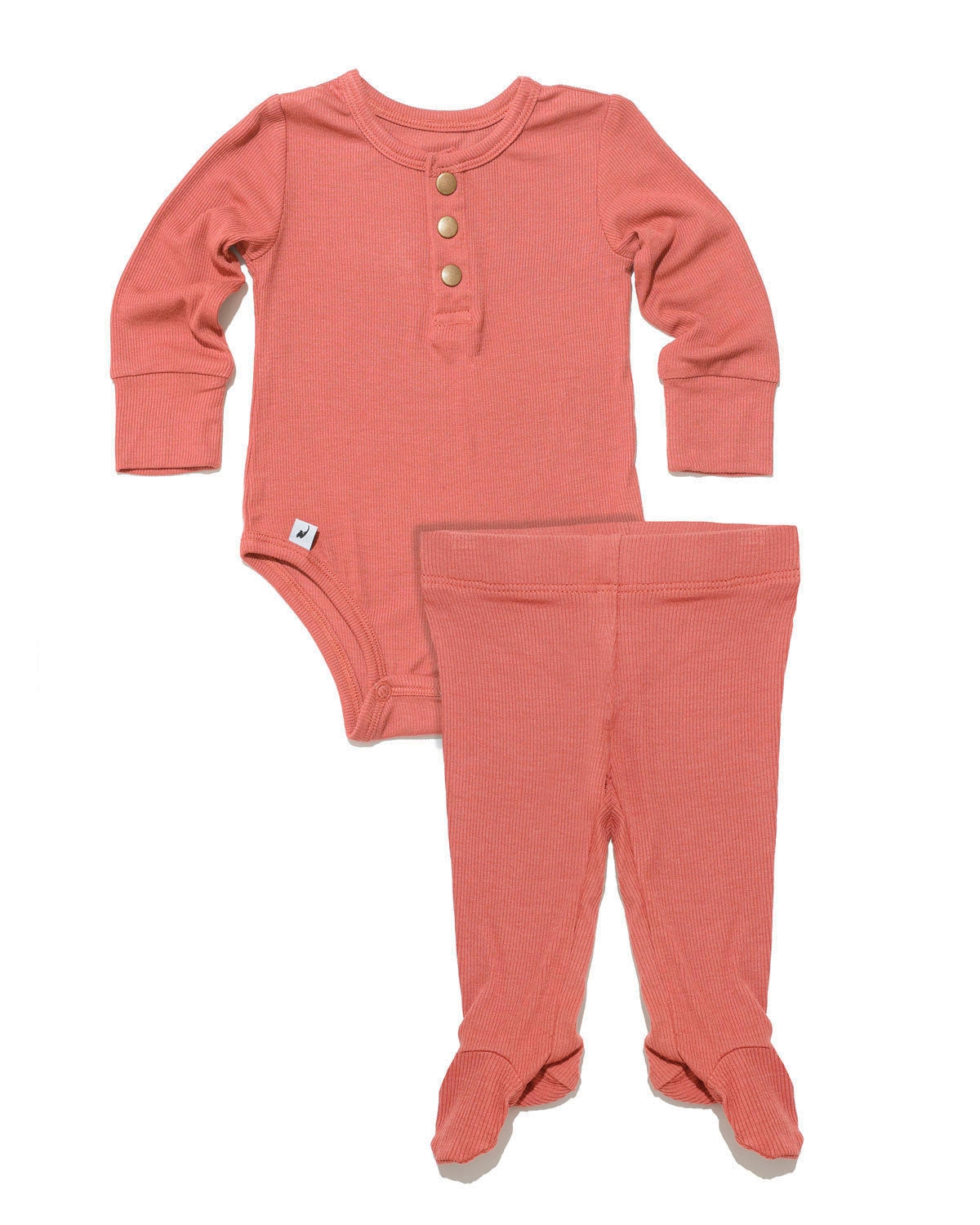 Rose Ribbed Two-piece Set