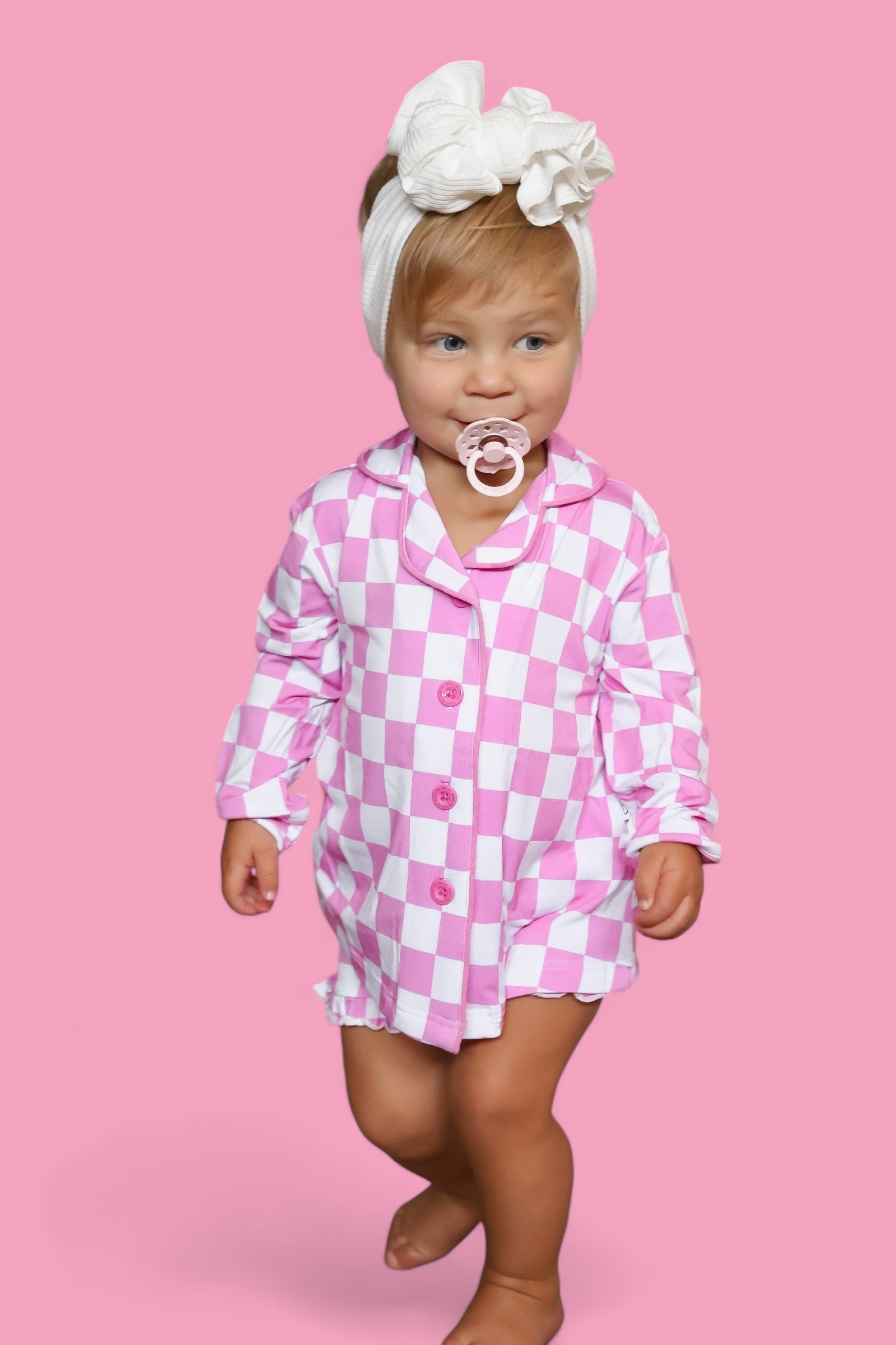 Bubblegum Checkers Girl's Dream Gown