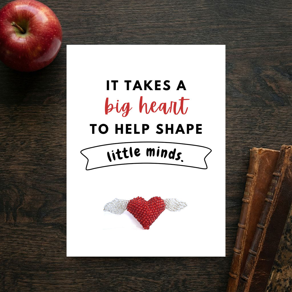 Heart With Wings Brooch, Red