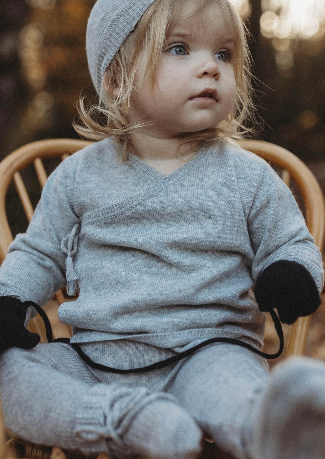 Cashmere Wrap Cardigan | Grey Dawn