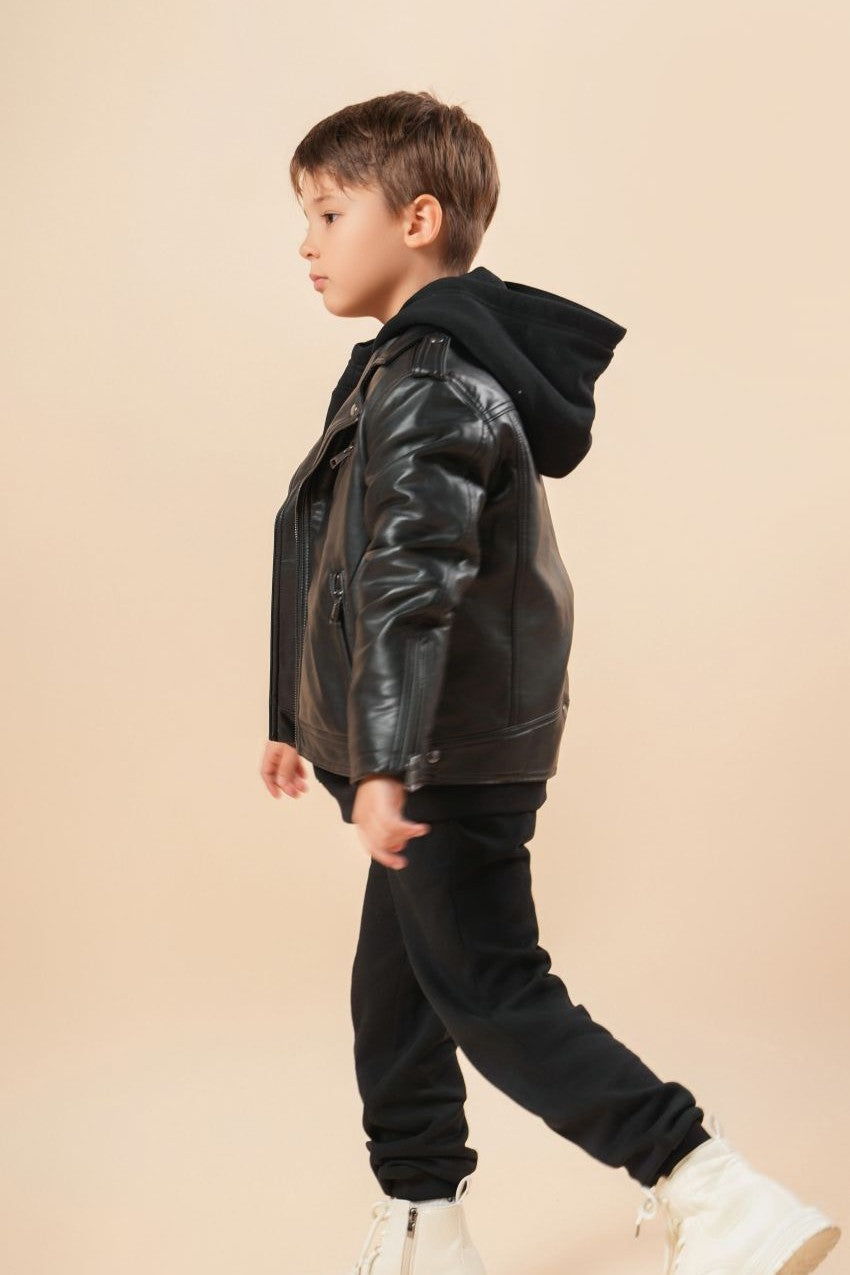 Faux Leather Moto Jacket