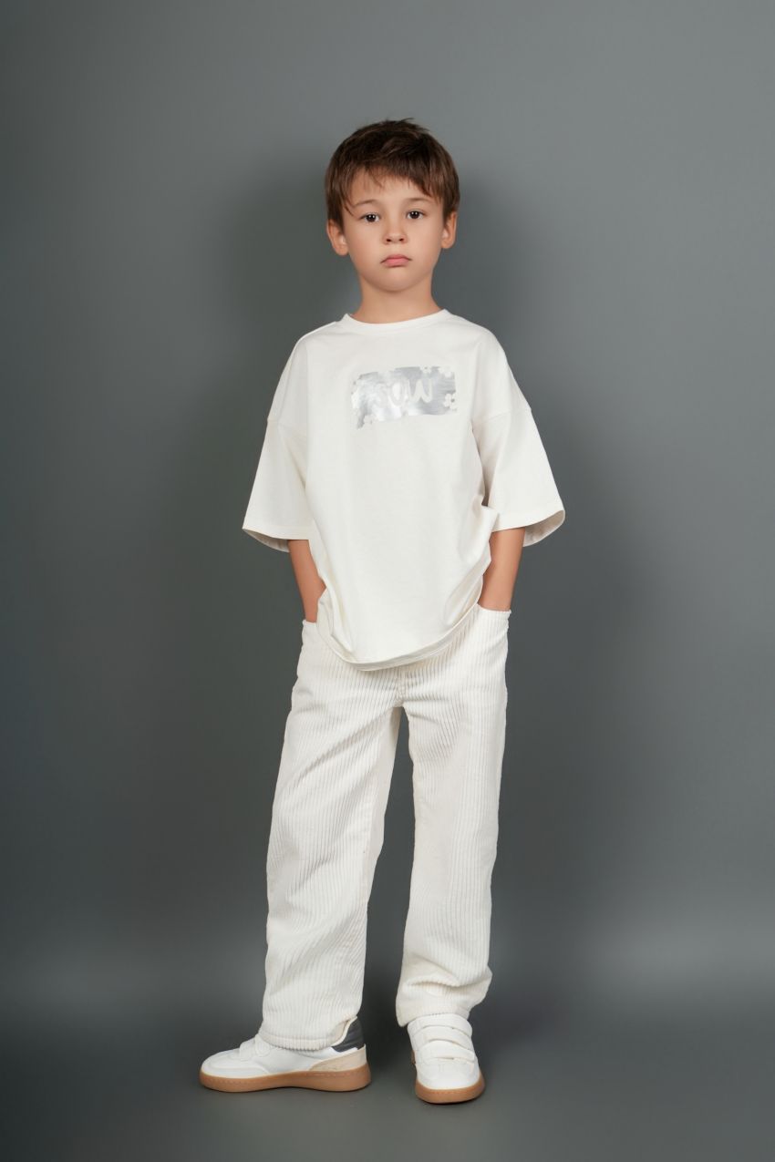 Relaxed Organic Cotton T-shirt With Sow Print