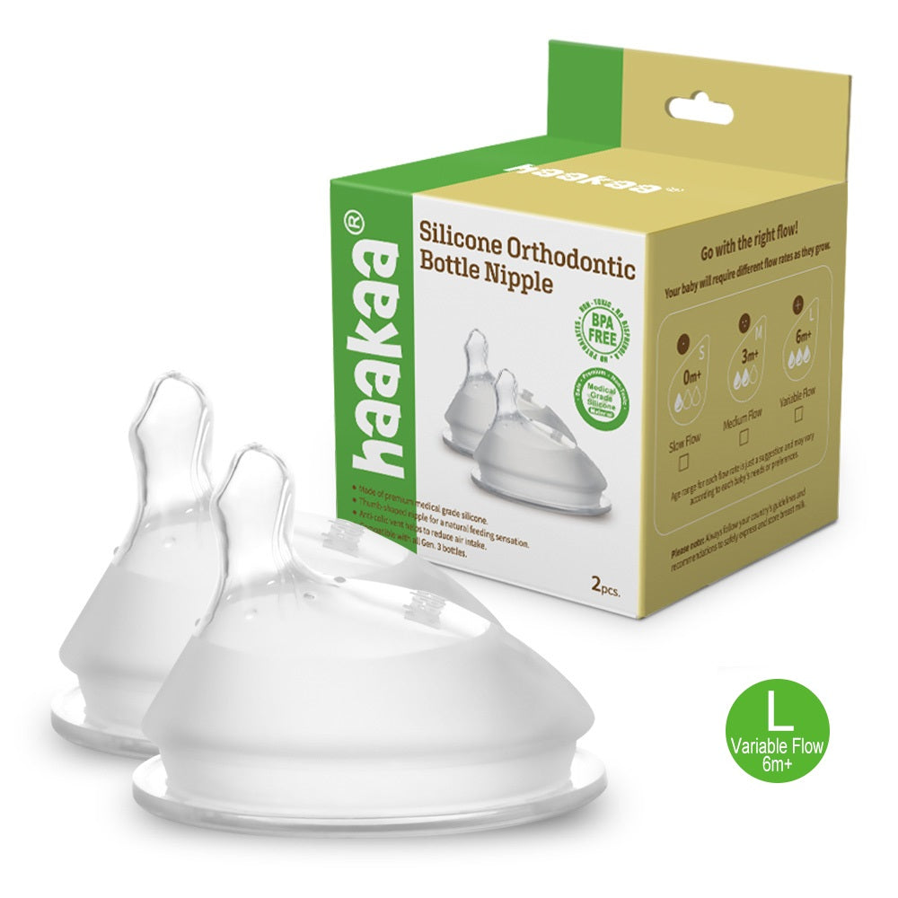 Haakaa Gen 3 Silicone Orthodontic Anti-colic Nipple 2 Pk