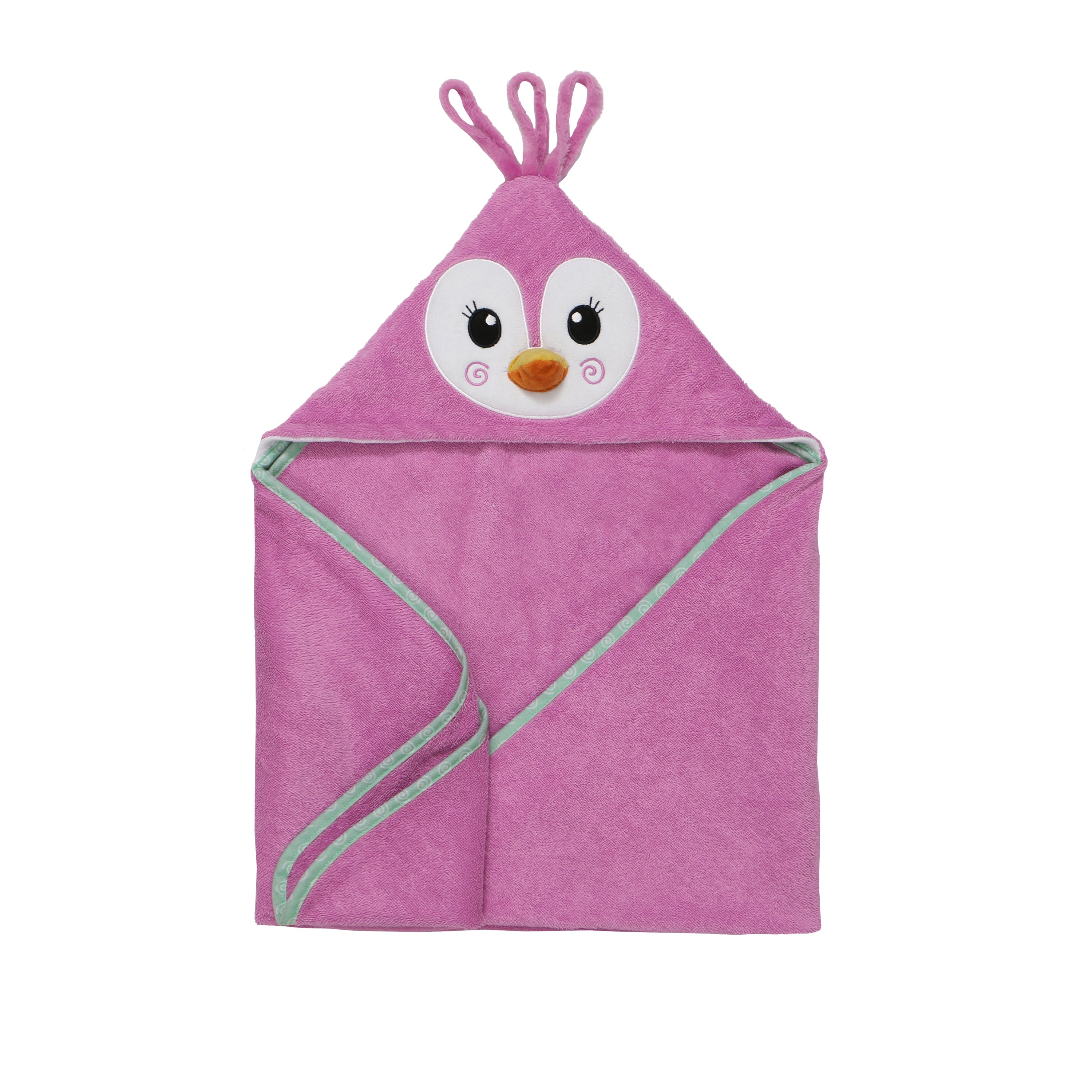 Baby Plush Terry Hooded Bath Towel - Penny The Penguin
