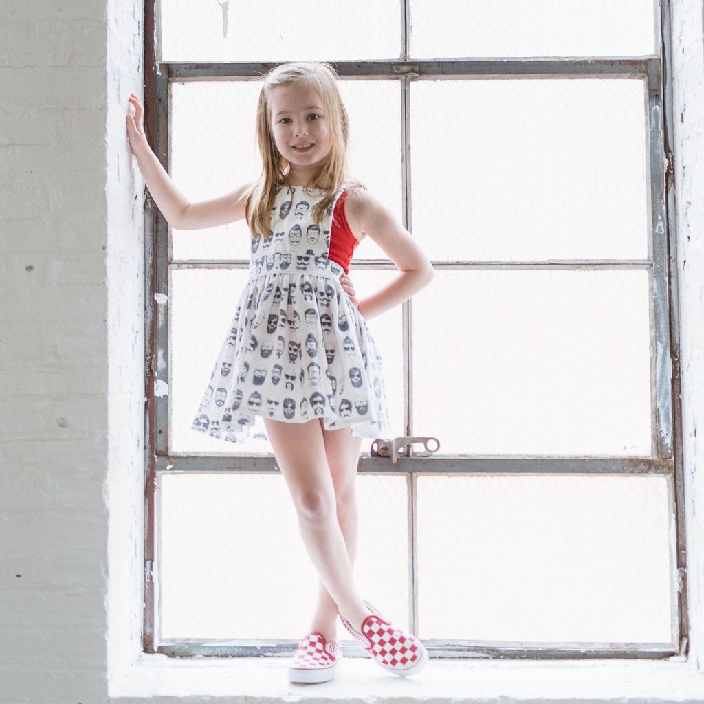 Girls Pinafore Dress In Beatnik