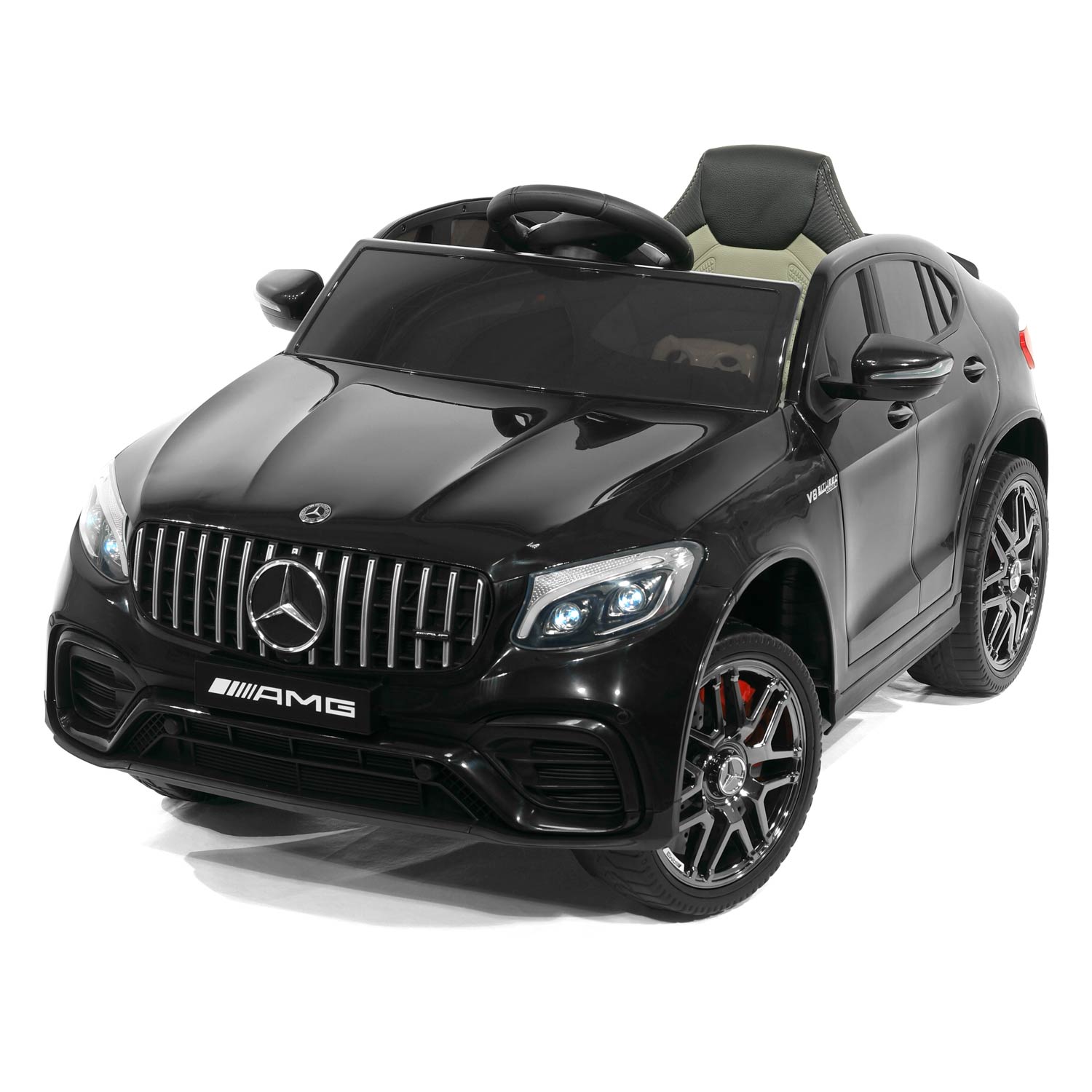 Mercedes Amg Glc 63s 12v 4wd Kids Ride-on Car With R/c Parental Remote | Black