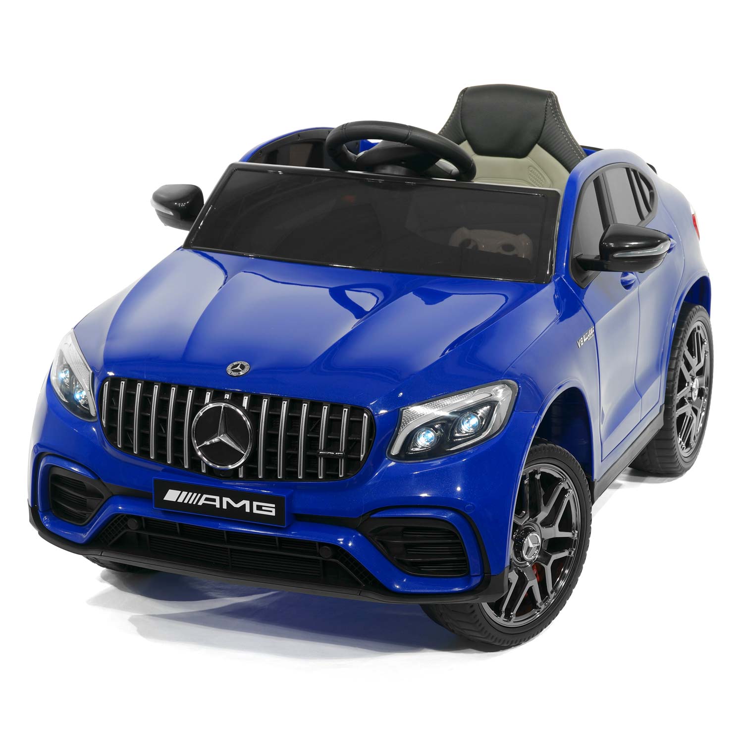 Mercedes Amg Glc 63s 12v 4wd Kids Ride-on Car With R/c Parental Remote | Blue
