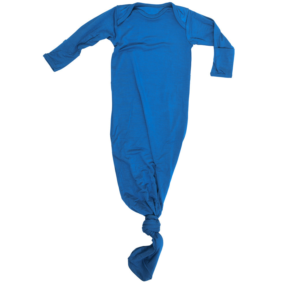 Blue Knotted Newborn Baby Gown