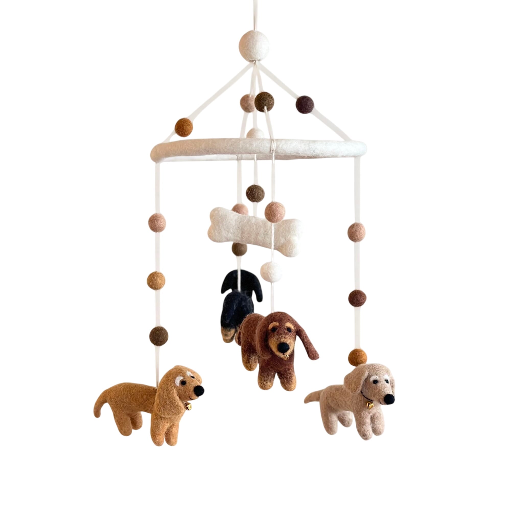 Felt Dachshund Dog Baby Mobile