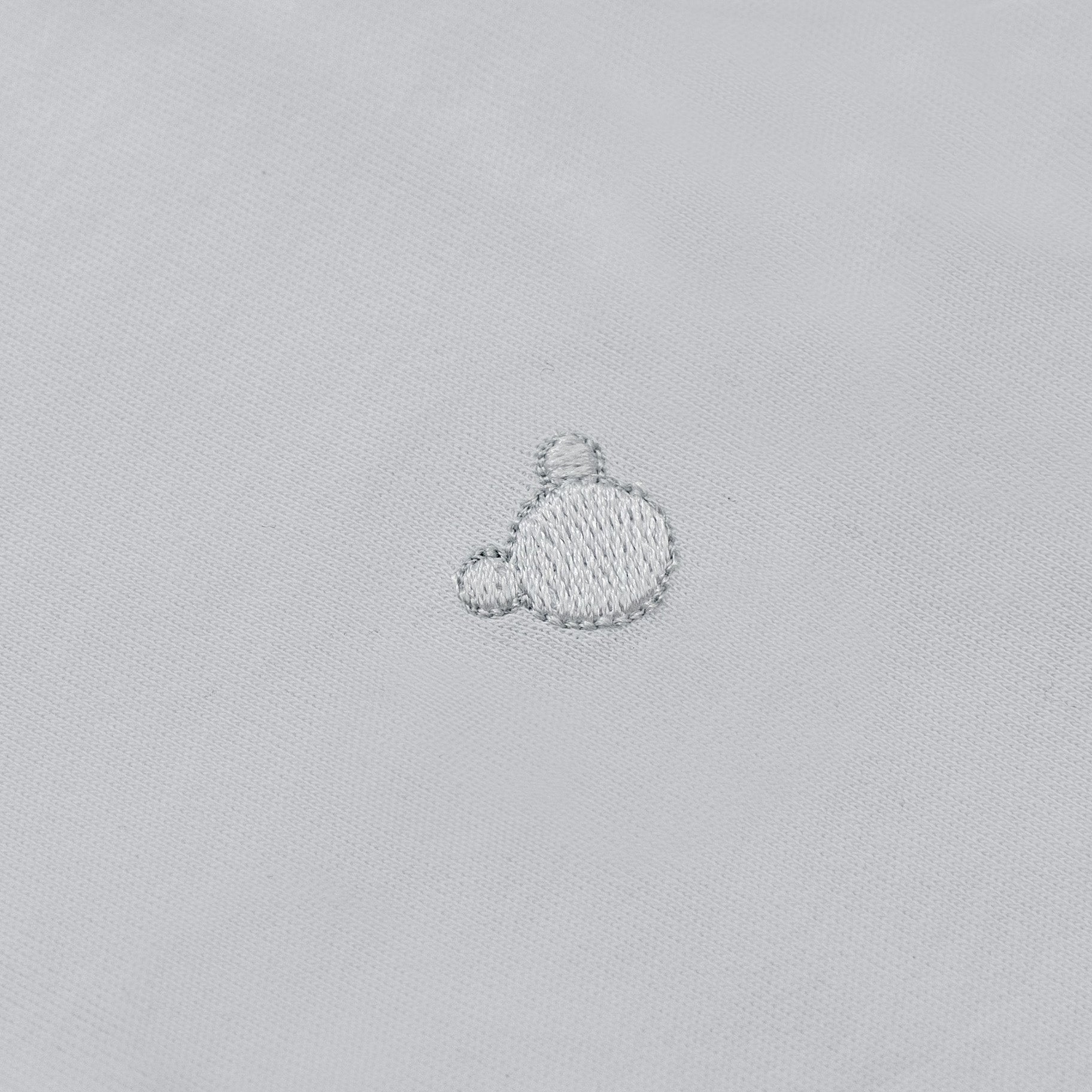 Honey Logo Short Sleeve Bodysuit, White & Grey