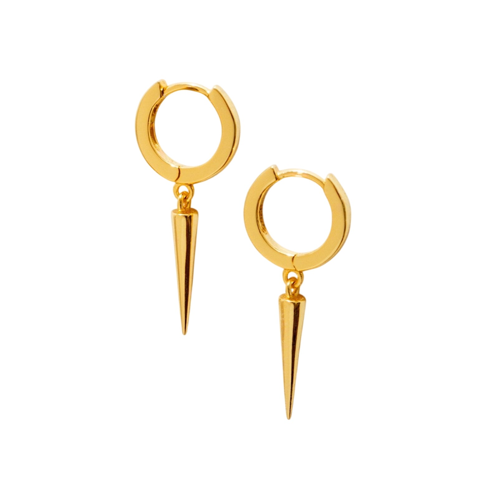 Spike Drop Huggie Hoops