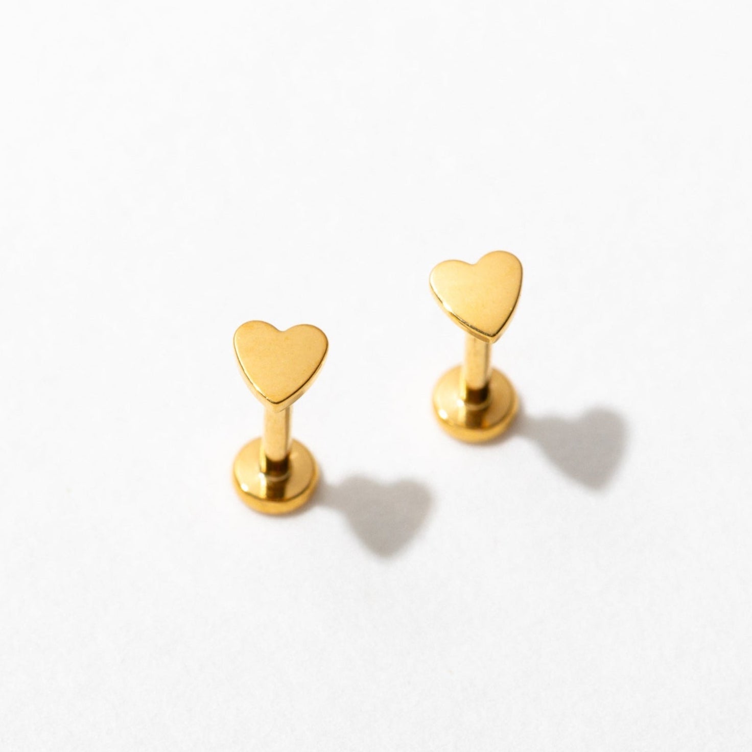 Heart Flat Back Studs