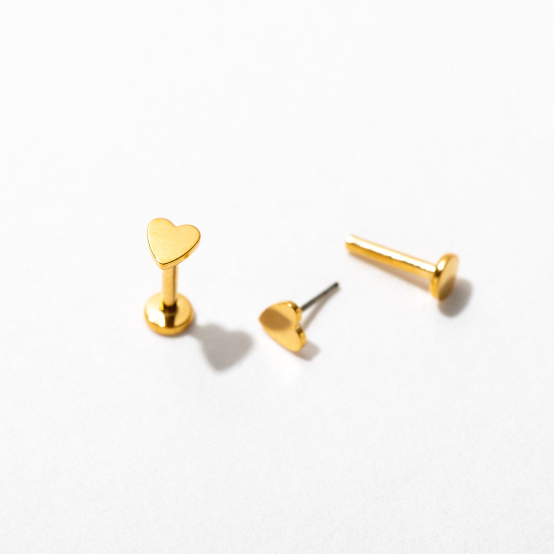 Heart Flat Back Studs