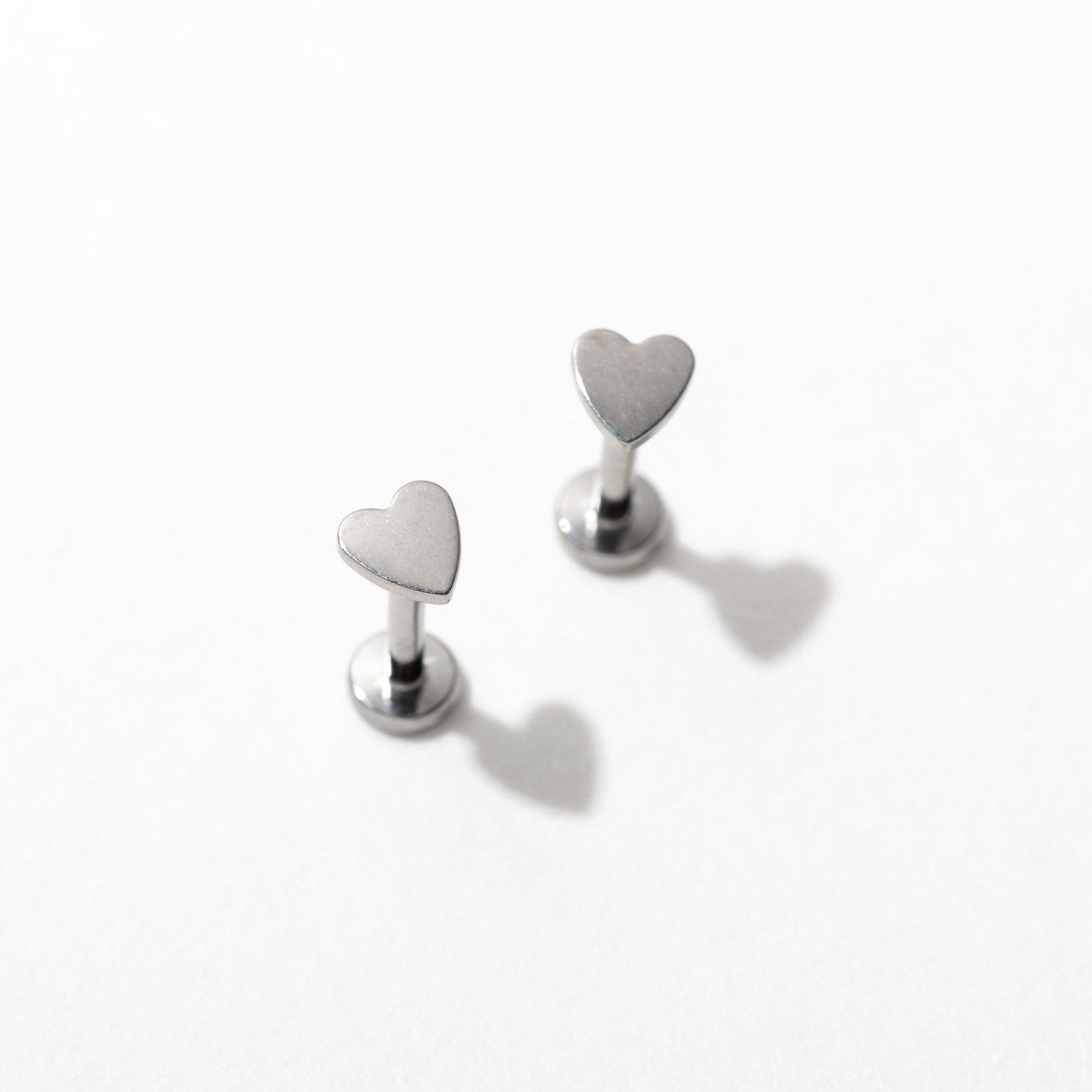 Heart Flat Back Studs