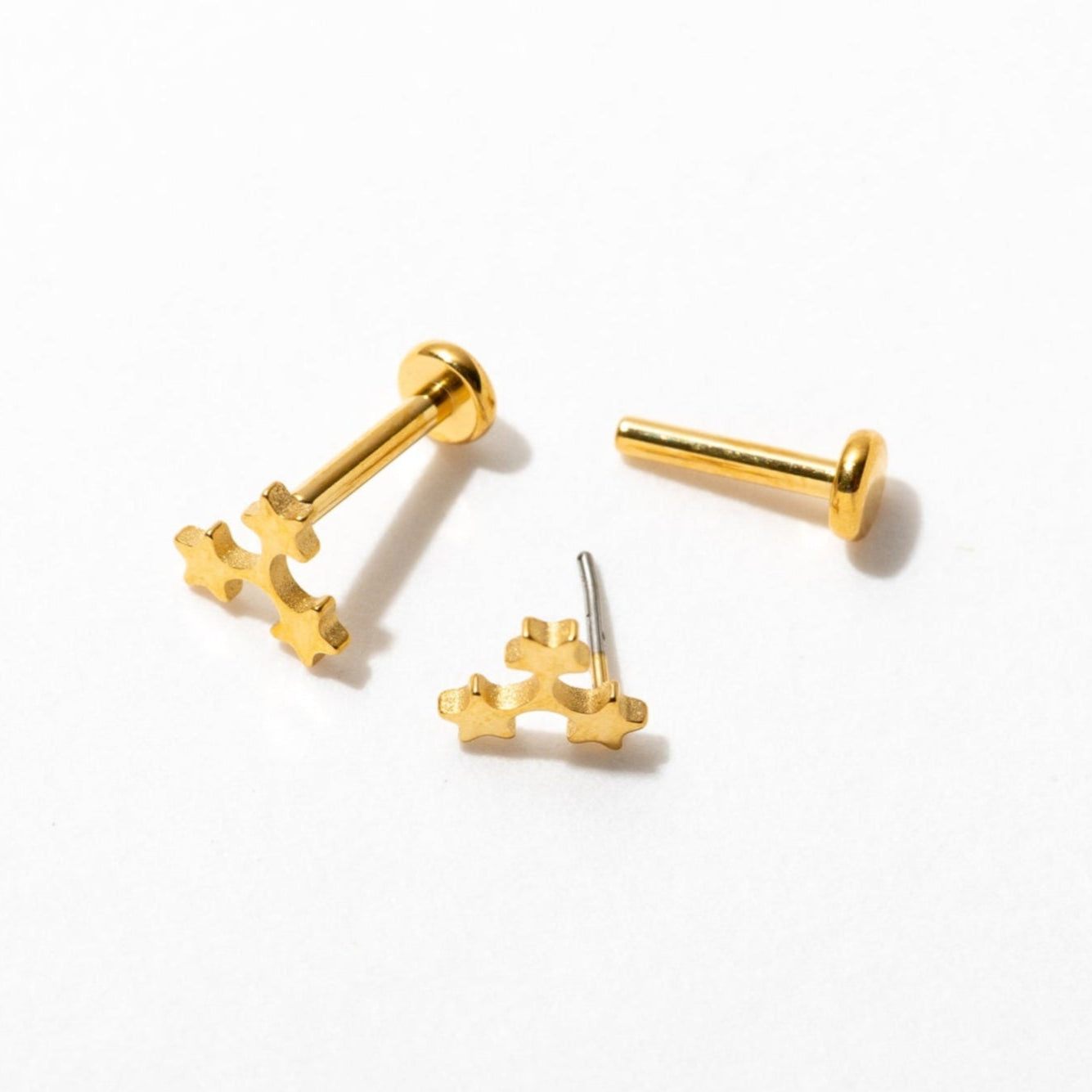 Star Trio Flat Back Studs