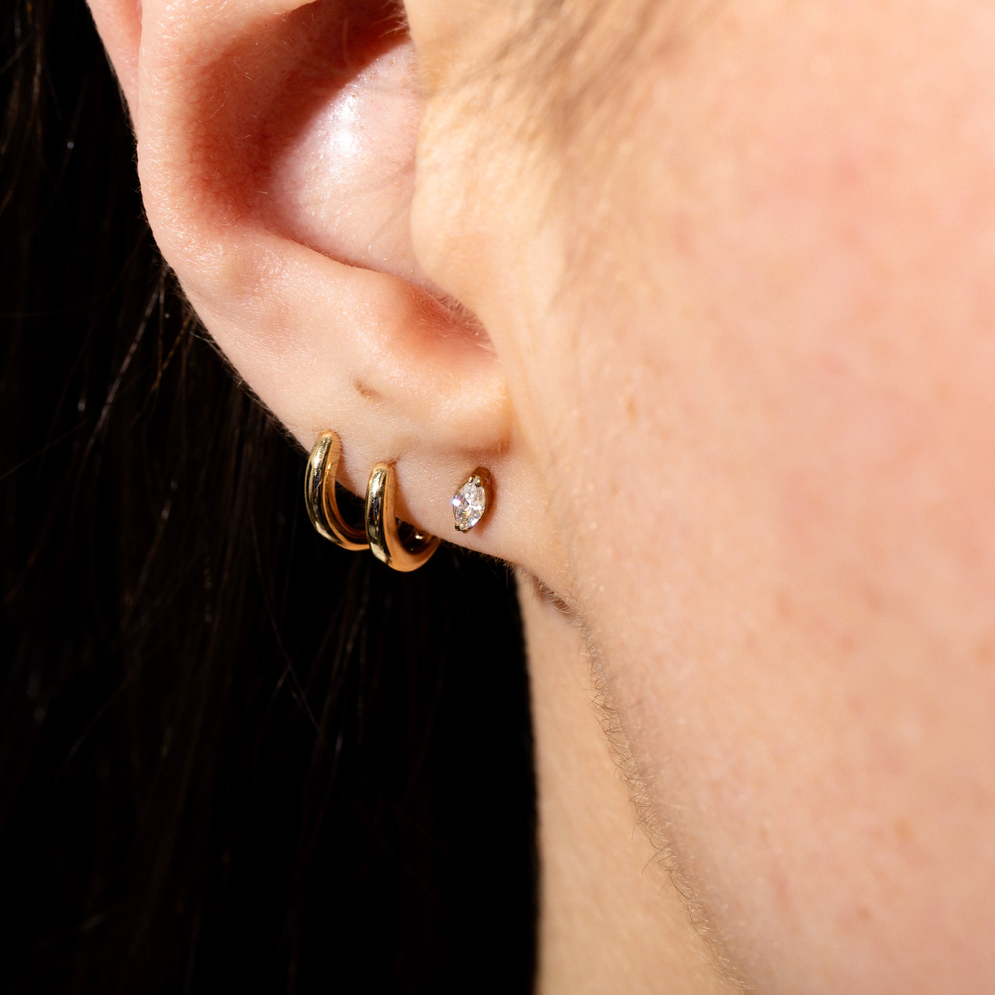 Marquise Flat Back Studs