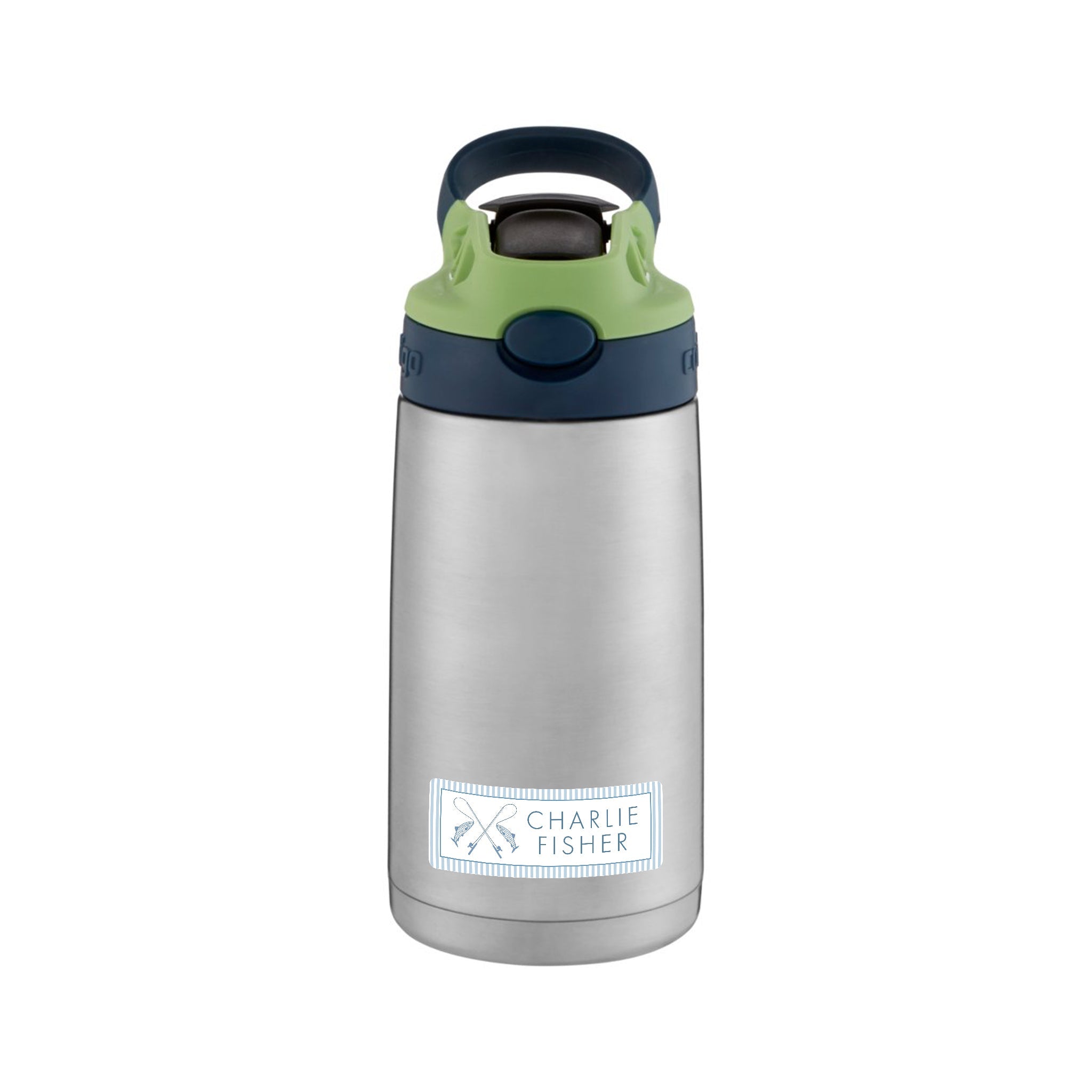 Pinstripe Fish Vinyl School Labels