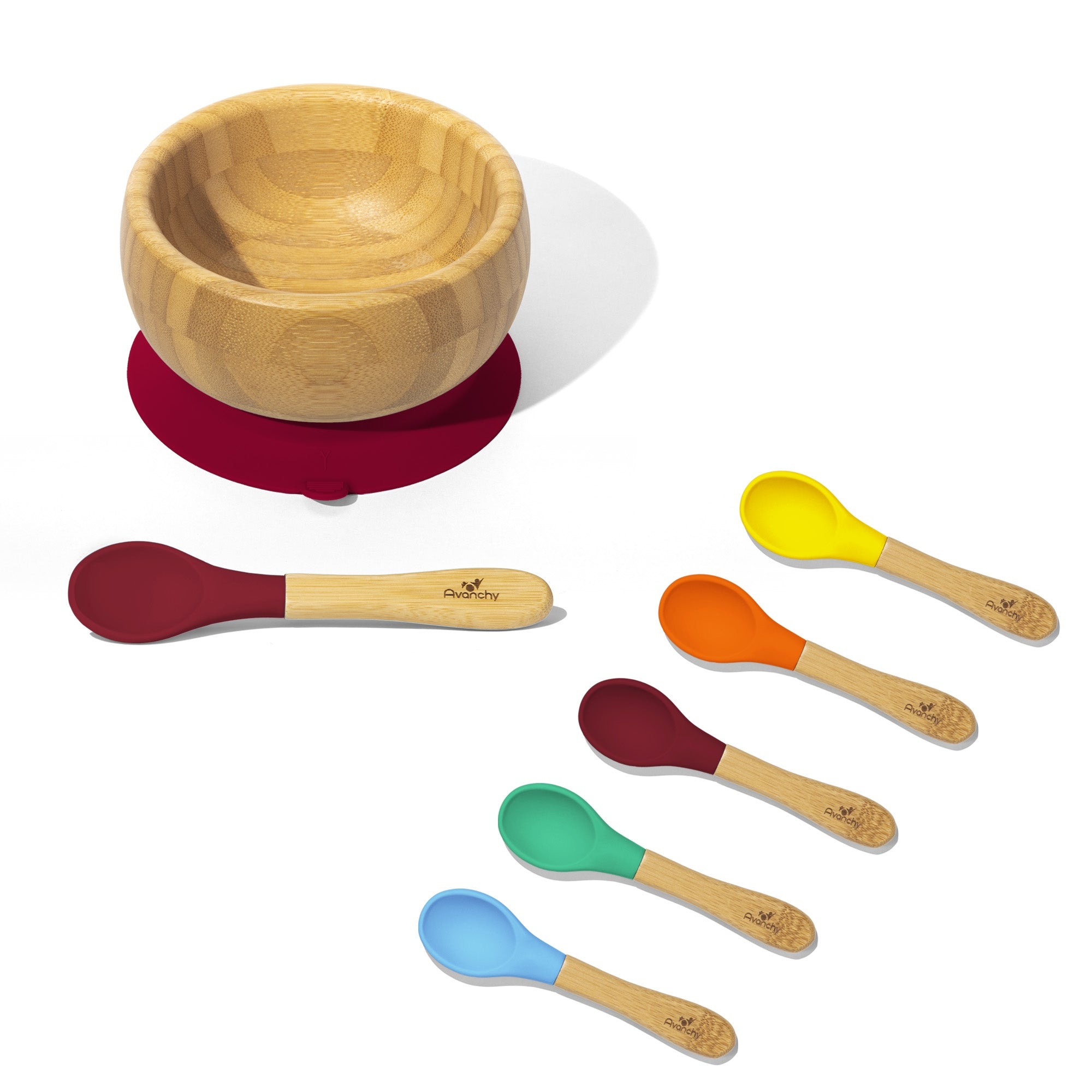Avanchy Bamboo Suction Baby Bowl + Spoon