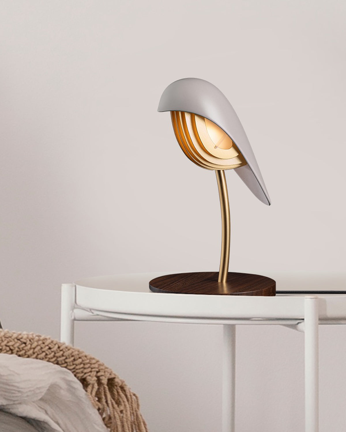 Desk Lamp Bird Almond Beige