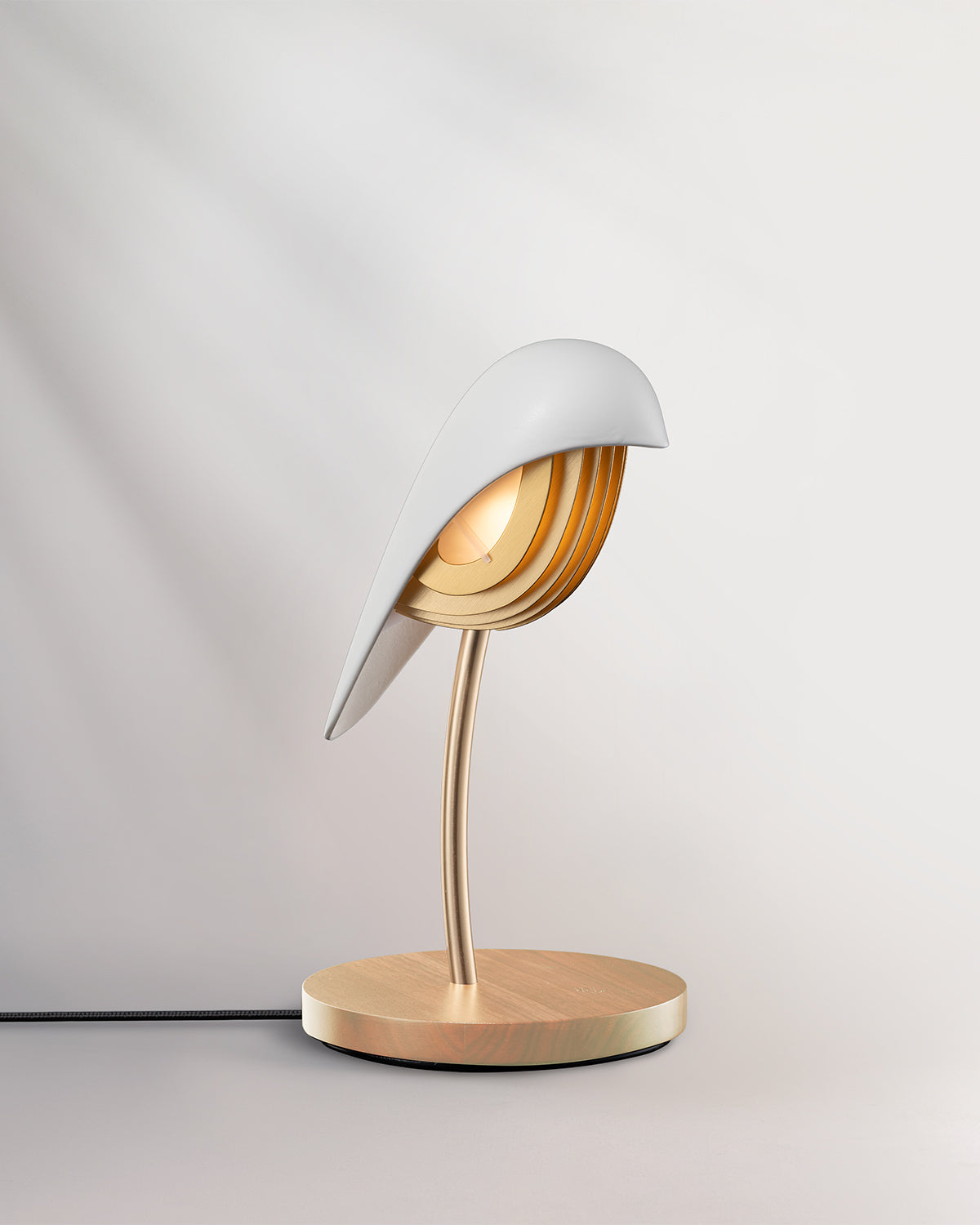 Desk Lamp Bird Ivory White