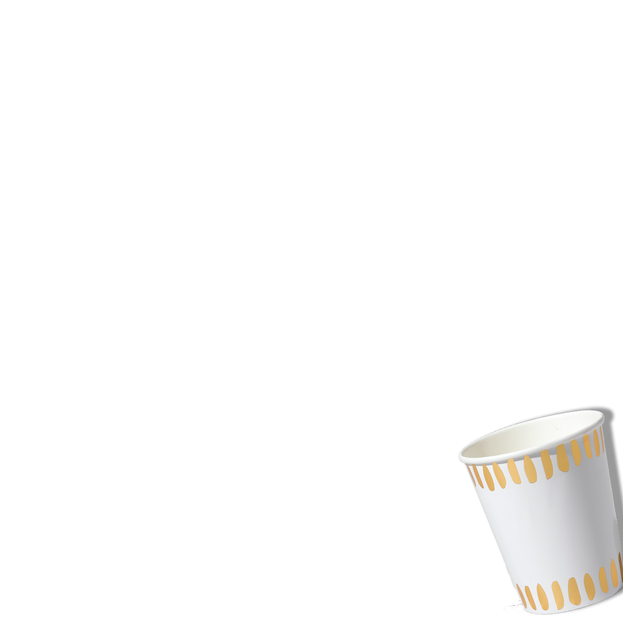 White Brushstroke Cups (10 Per Pack)