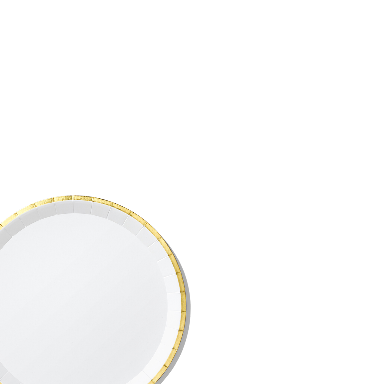White And Gold Classic Large Plates (10 Per Pack)