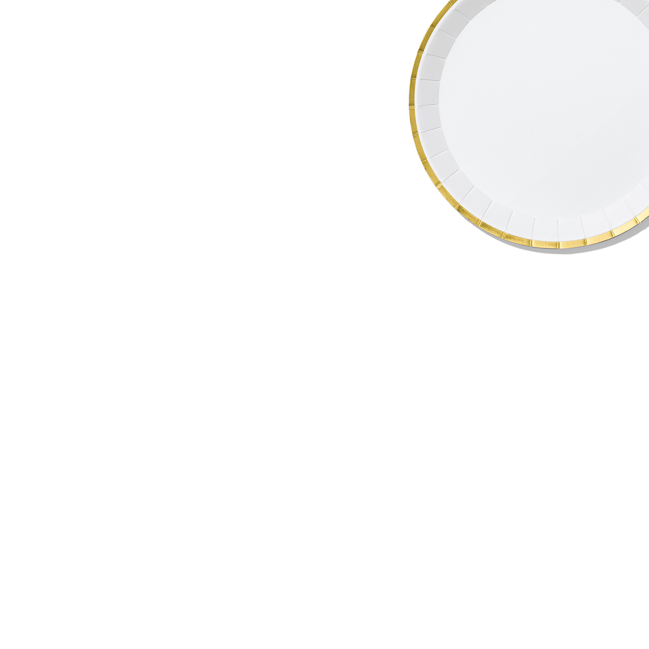 White And Gold Classic Small Plates (10 Per Pack)