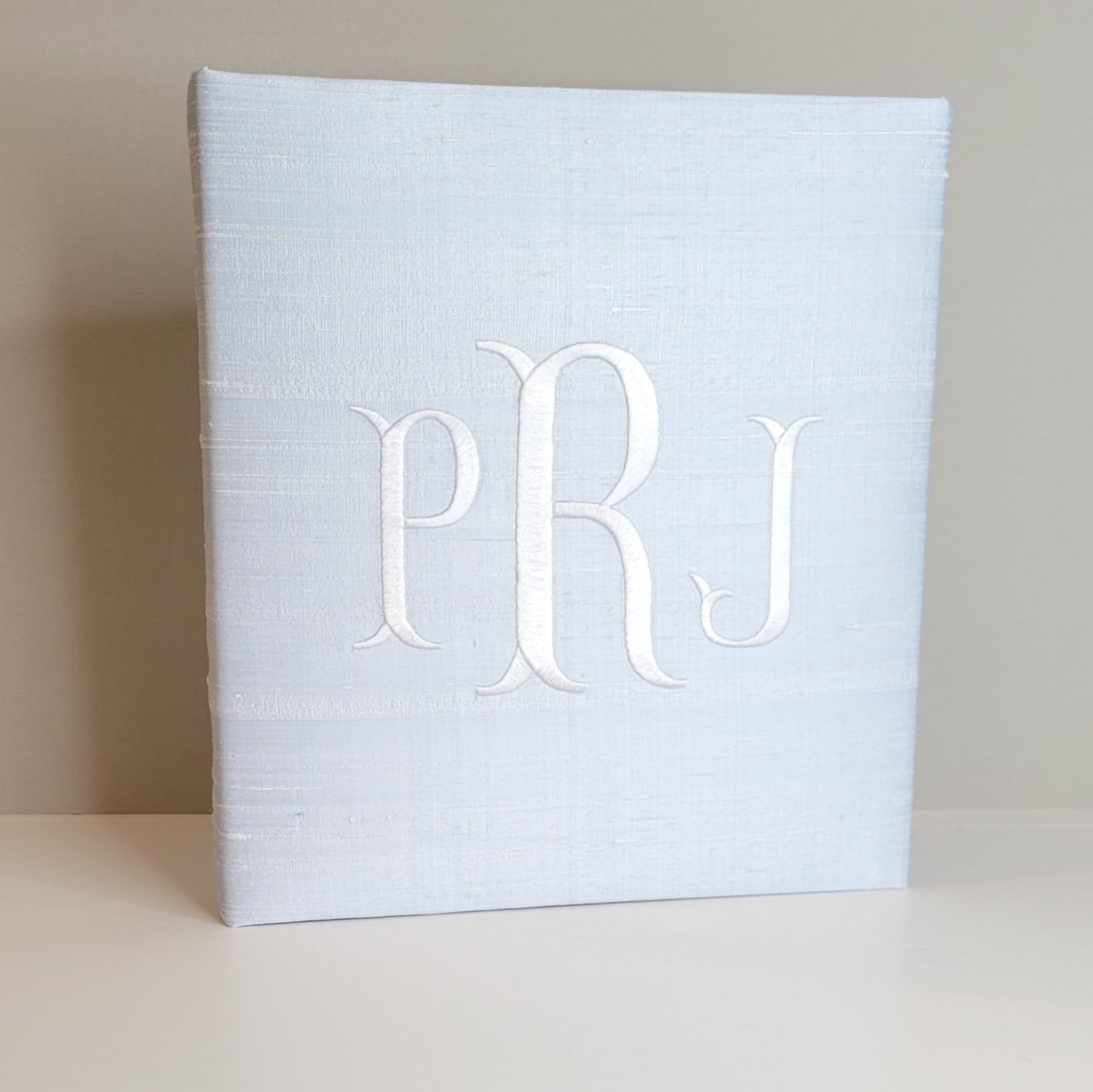 Baby Memory Book - Blue Silk (w/o Bow)